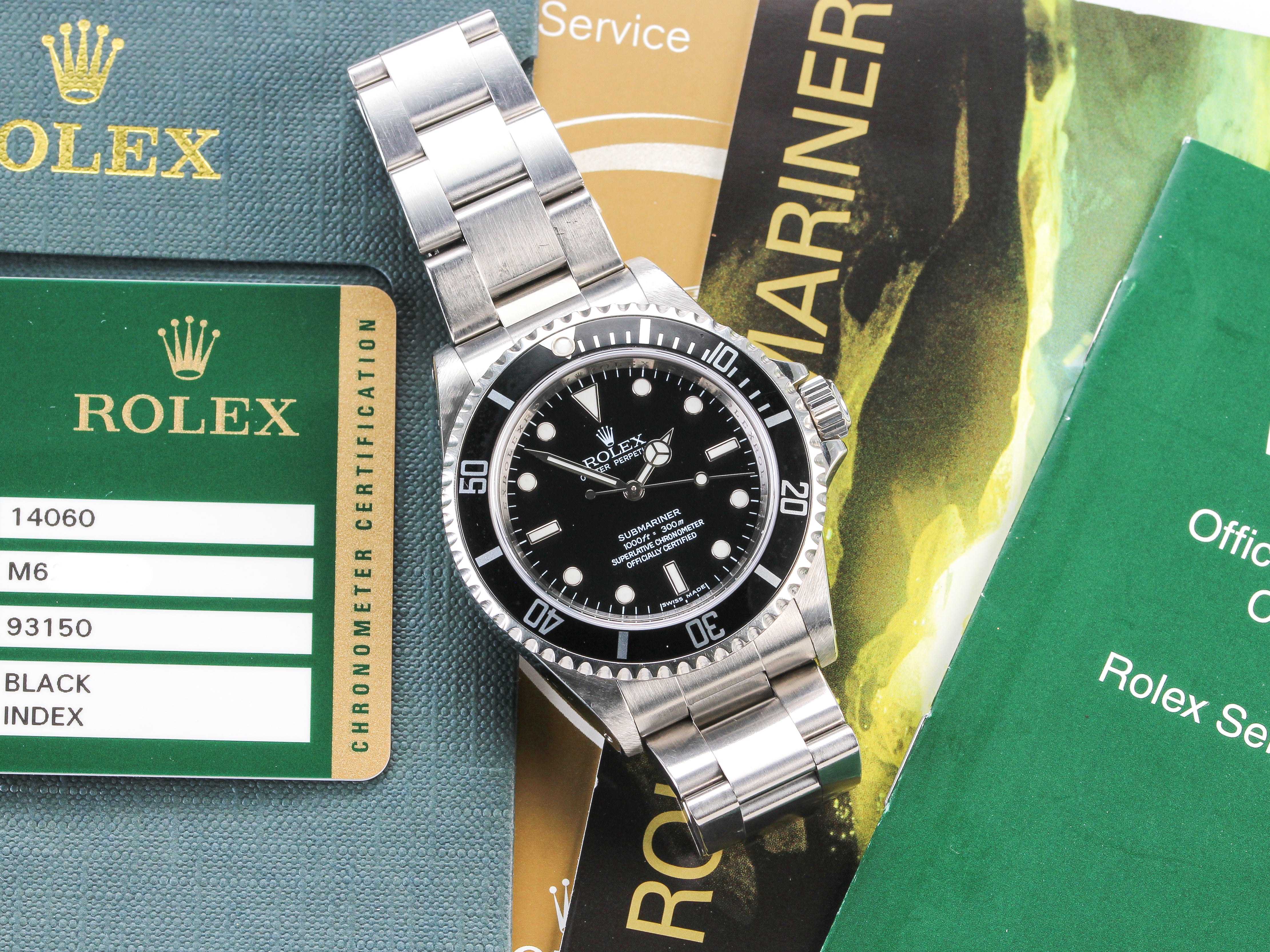 Rolex Submariner '14060' on Oyster Bracelet with papers