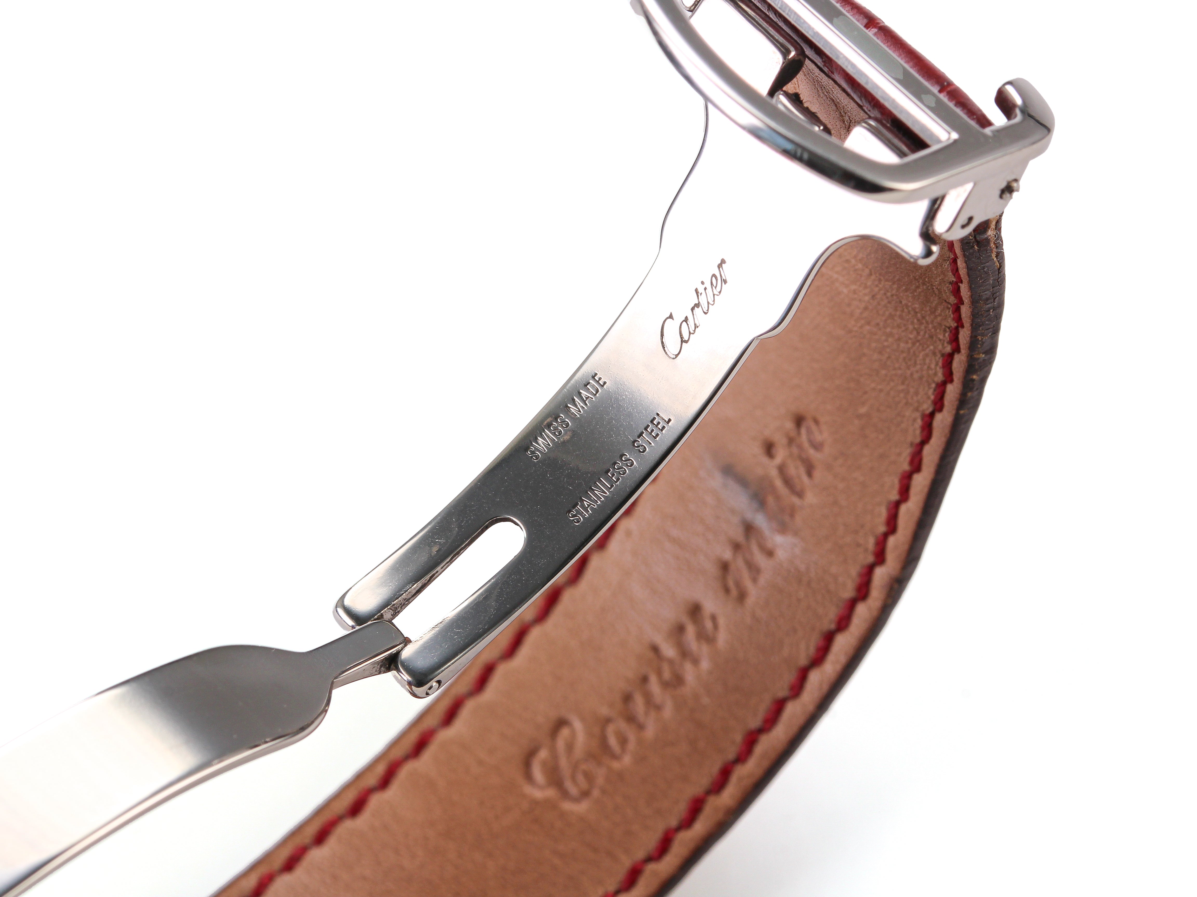 Cartier Tank Basculante '2405' in Leather Strap