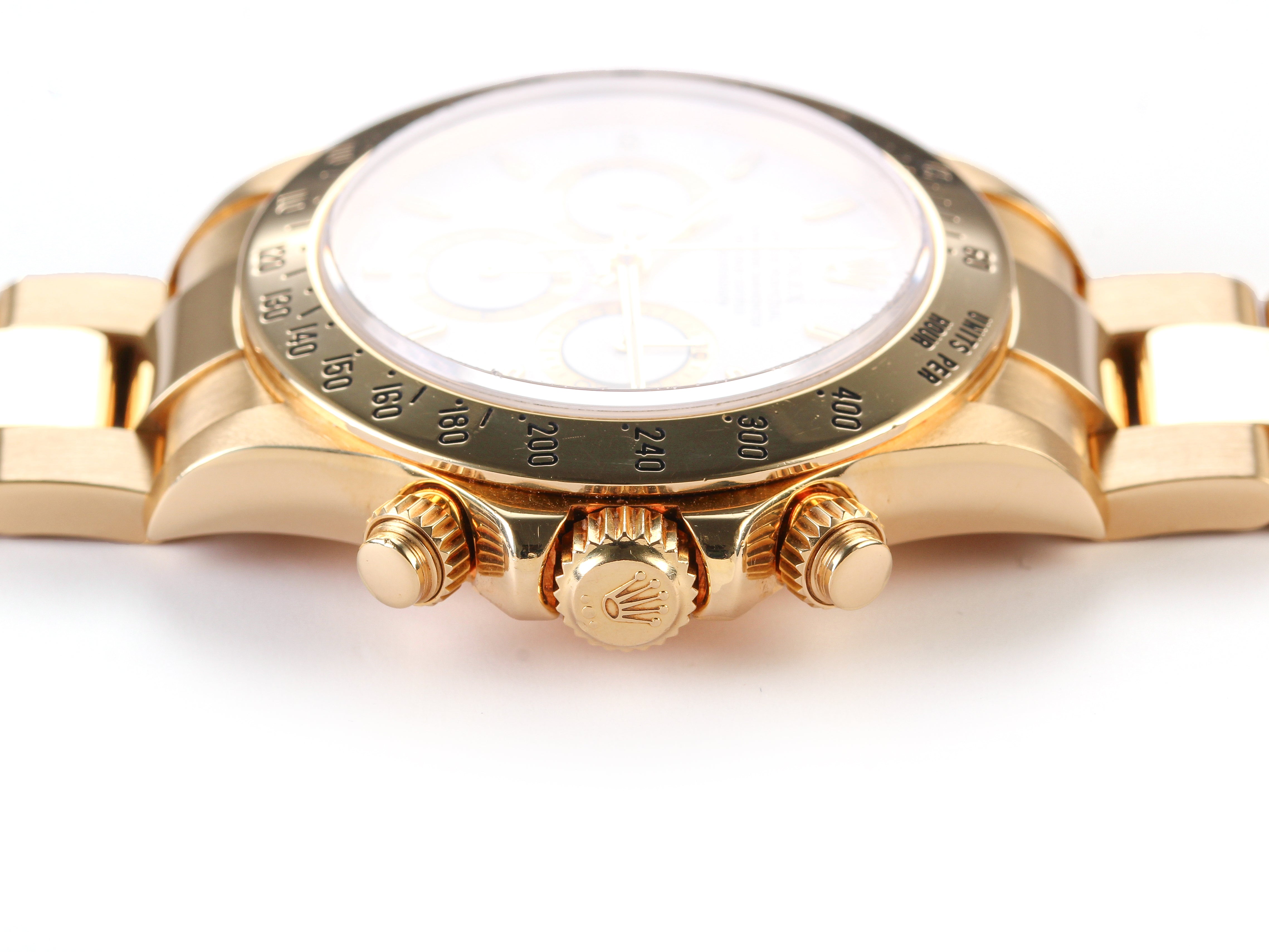 Rolex Daytona White Dial Zenith Automatic in Yellow Gold