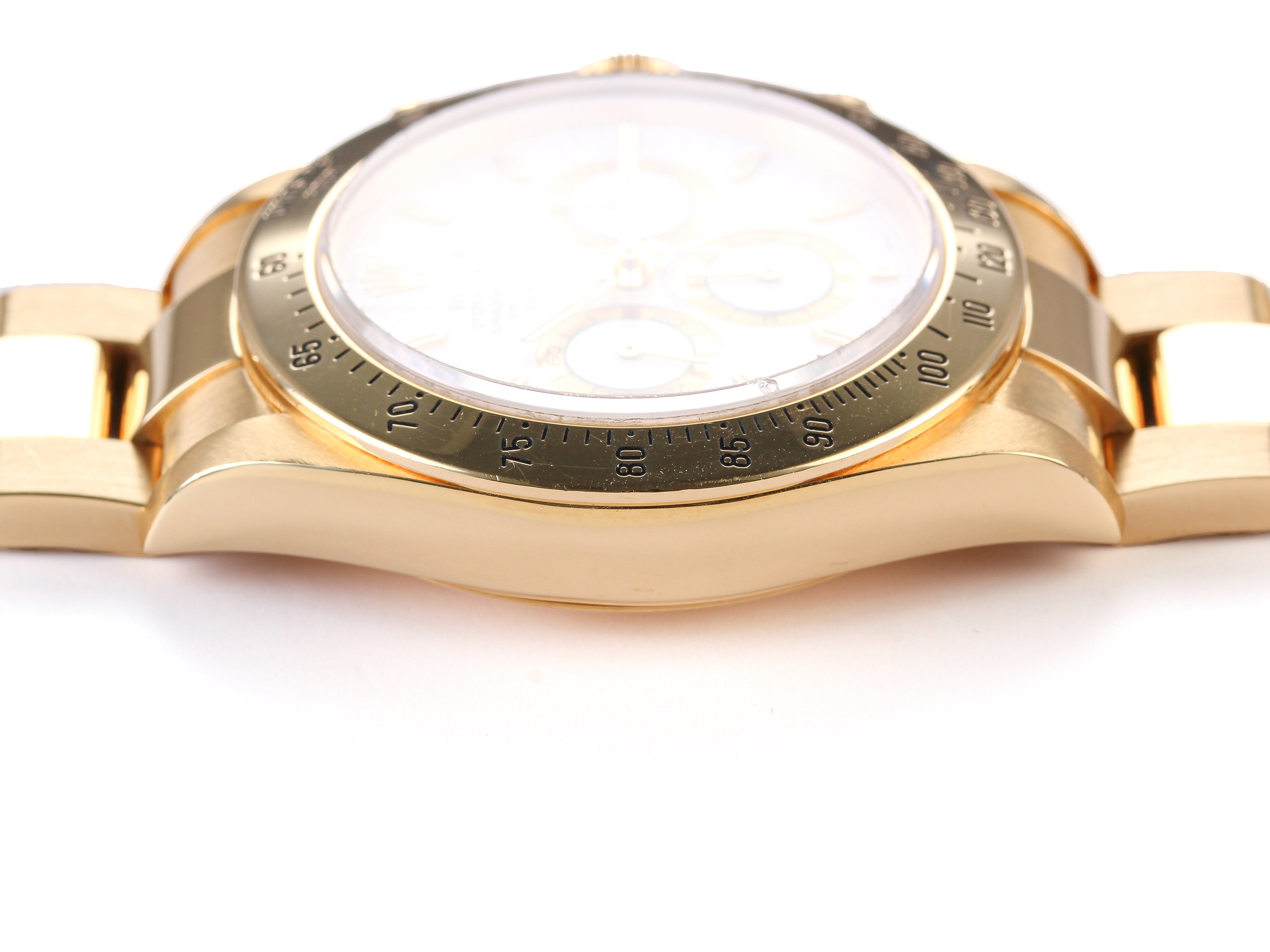 Rolex Daytona White Dial Zenith Automatic in Yellow Gold