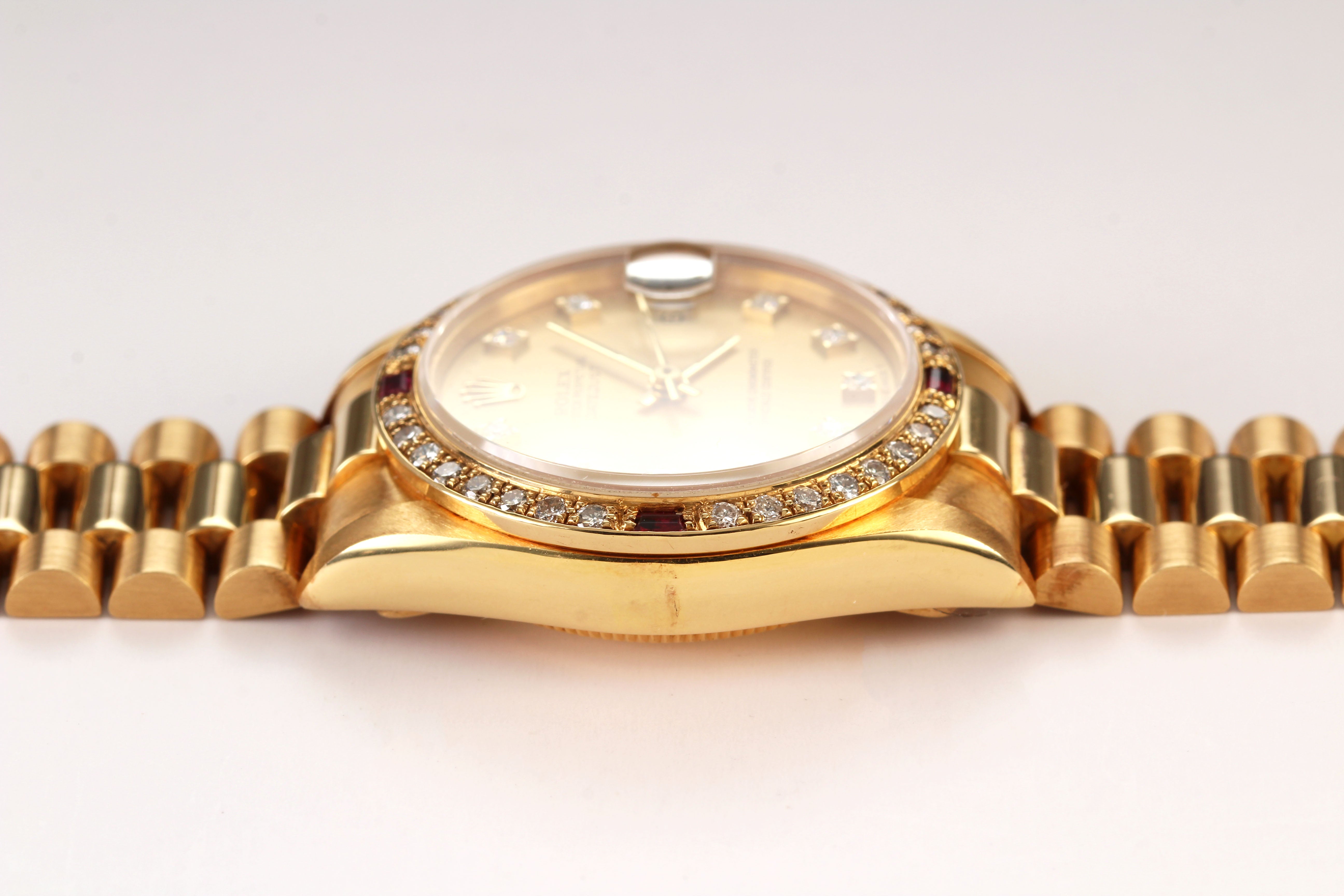 Rolex Datejust President 31mm '68278' 18K Yellow Gold Factory Diamond Dial