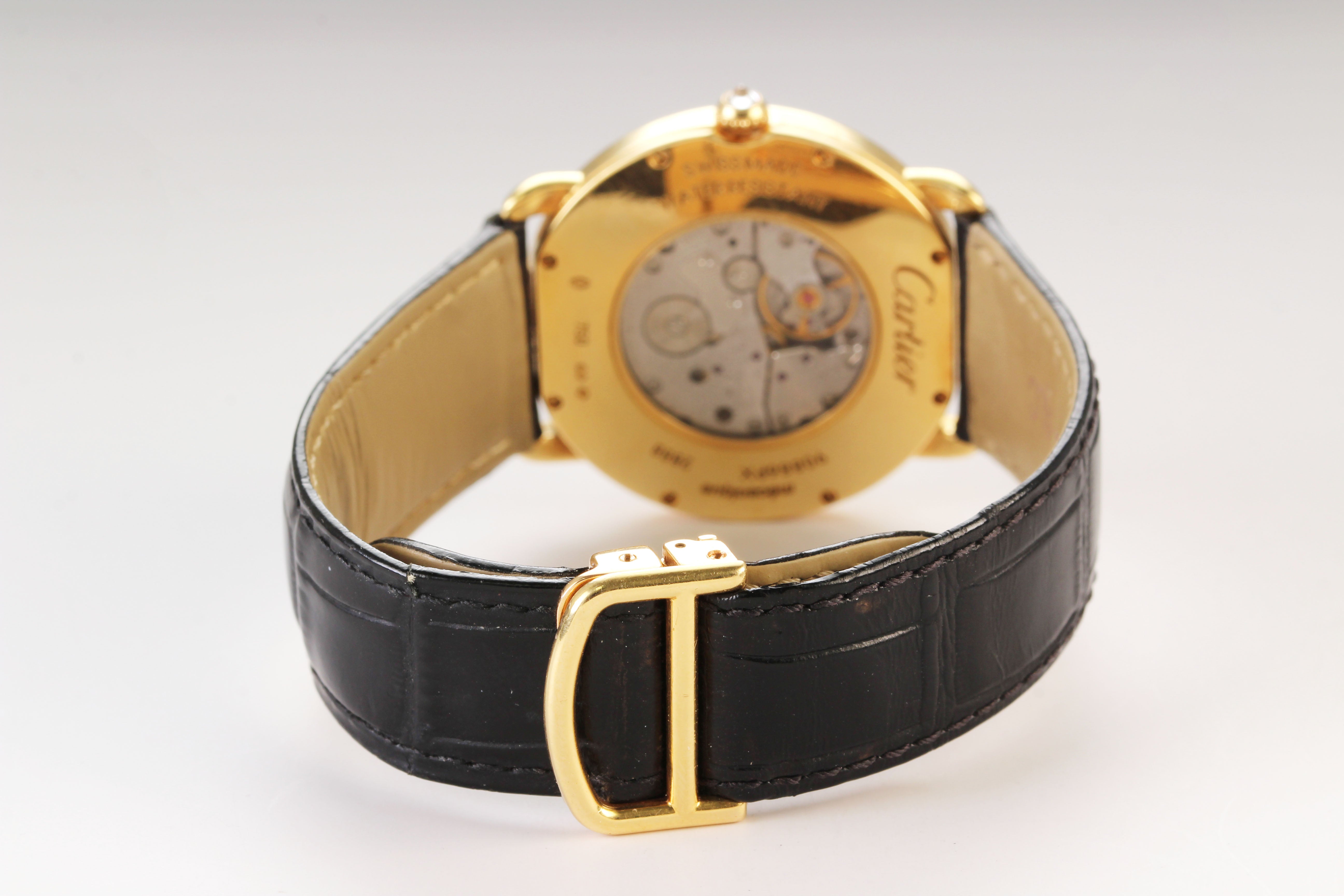 Cartier Ronde 36mm 'WR000451' Factory Diamond 18K Yellow Gold