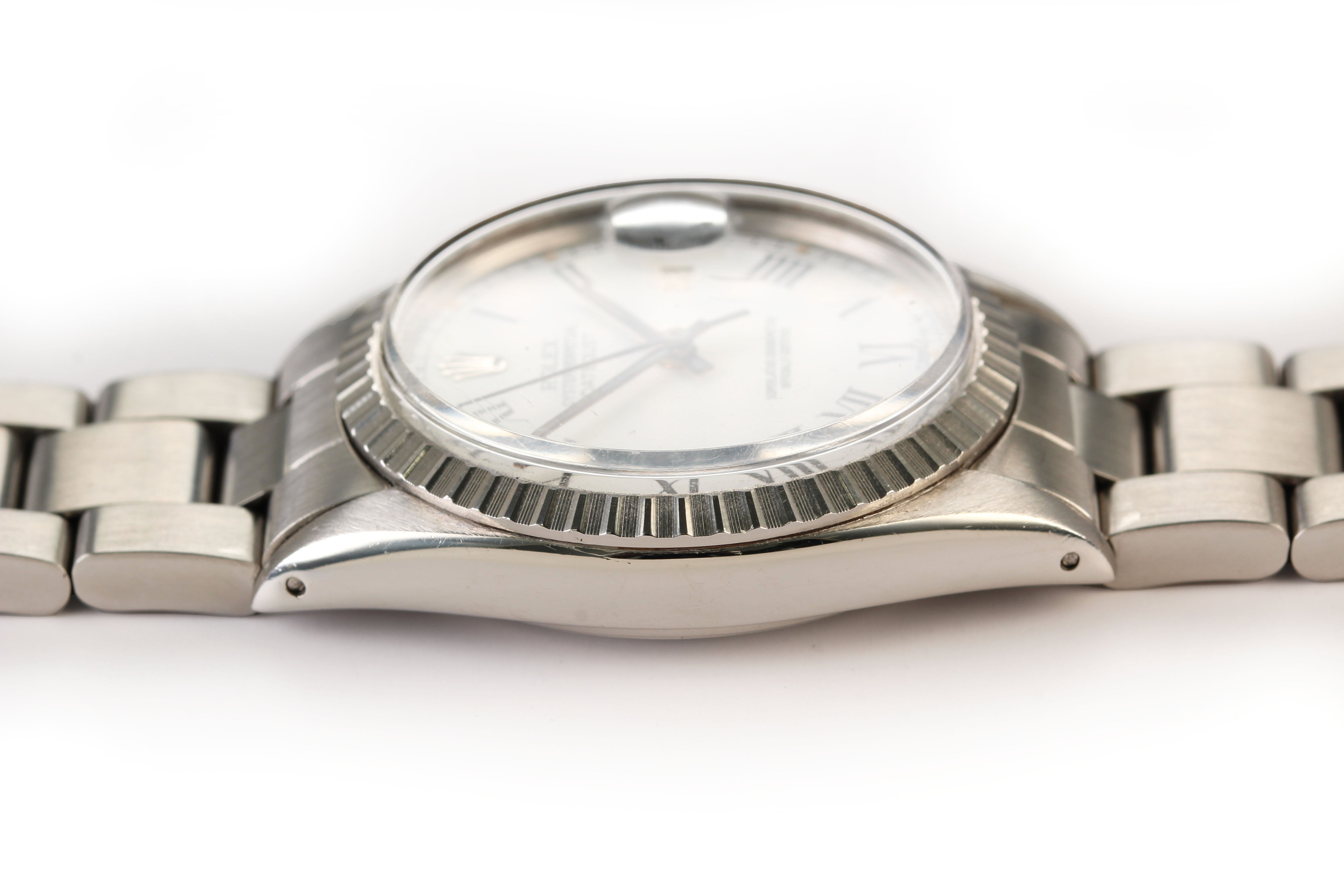 Rolex Datejust 36mm '16030' White Buckley Dial Steel