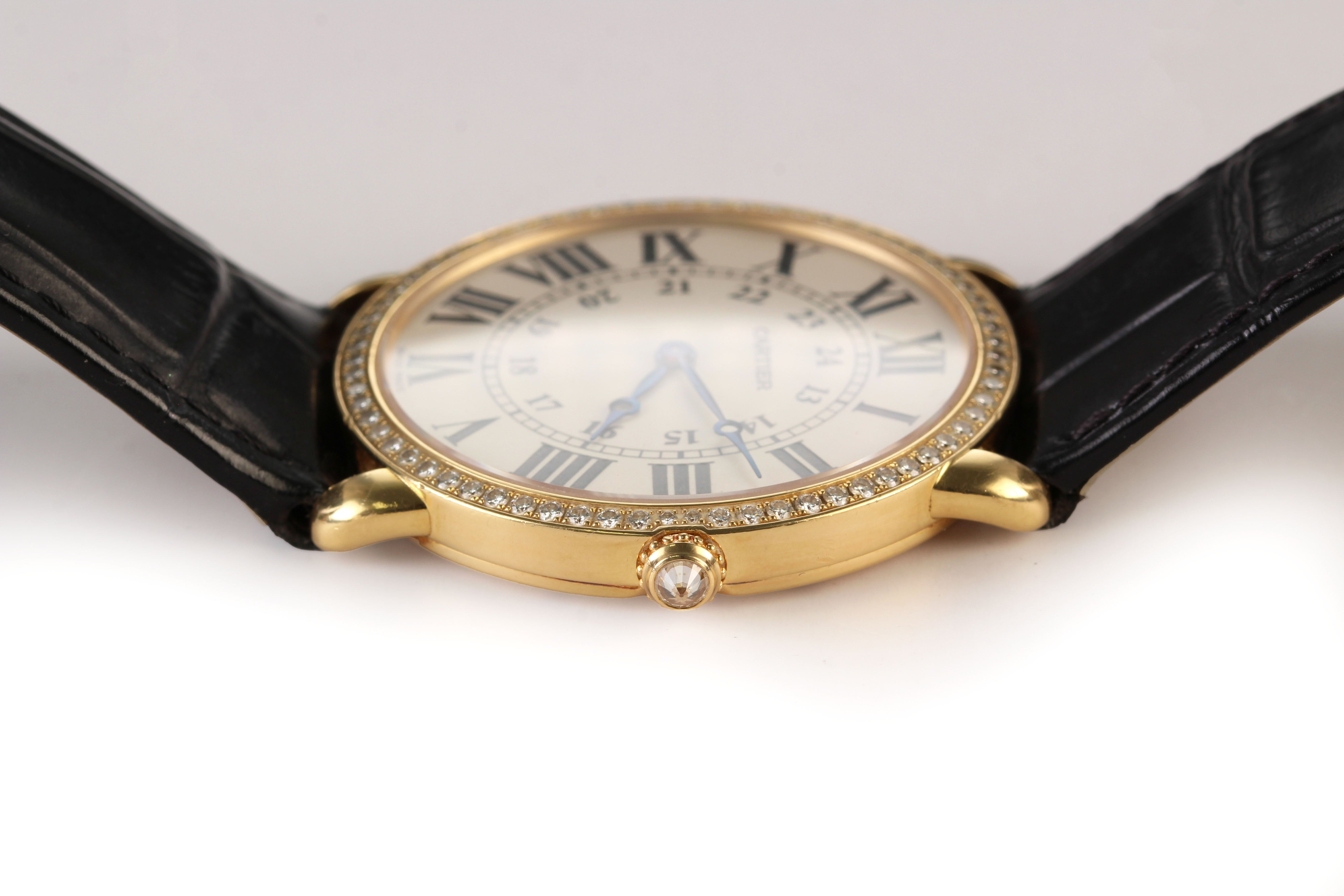 Cartier Ronde 36mm 'WR000451' Factory Diamond 18K Yellow Gold