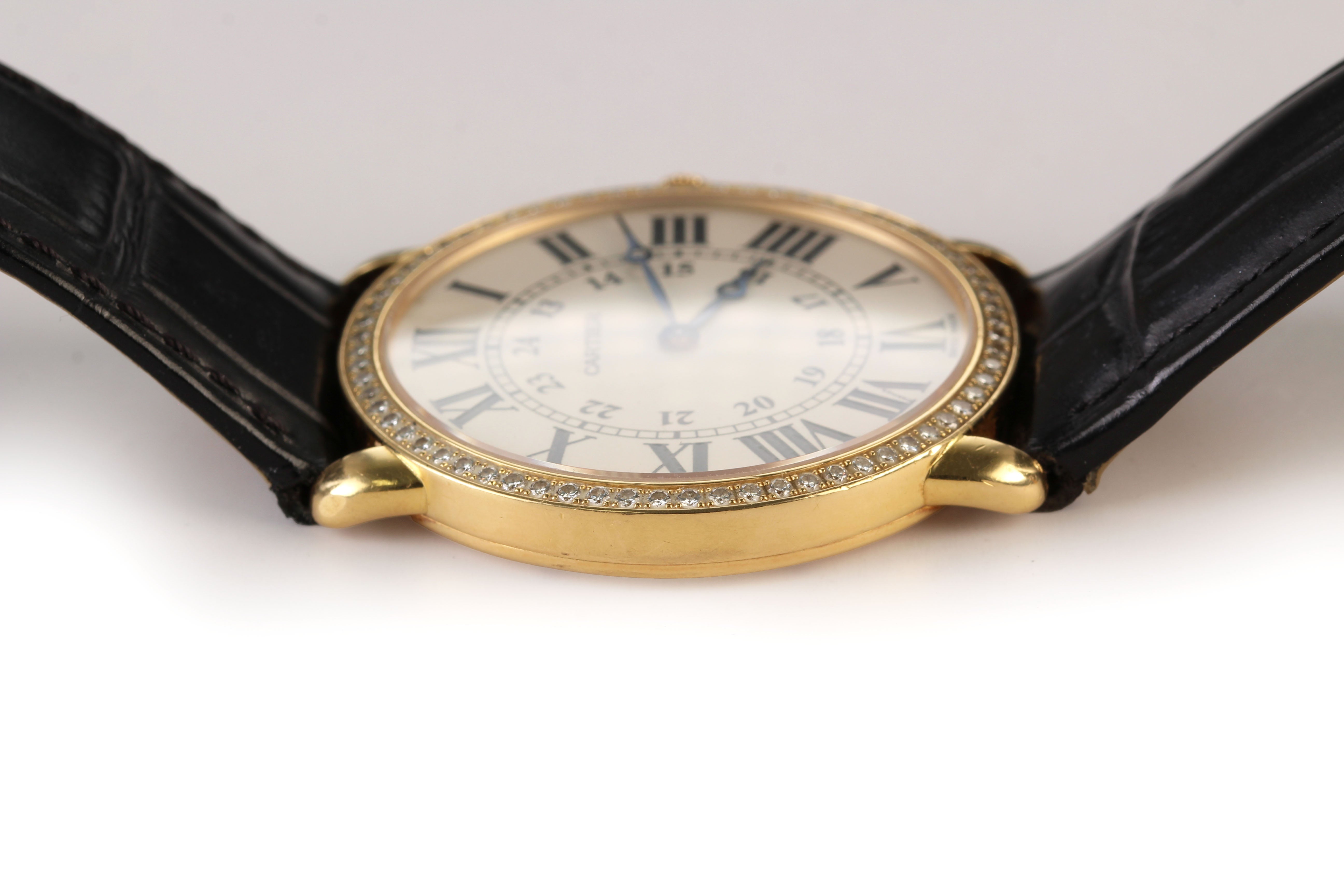 Cartier Ronde 36mm 'WR000451' Factory Diamond 18K Yellow Gold