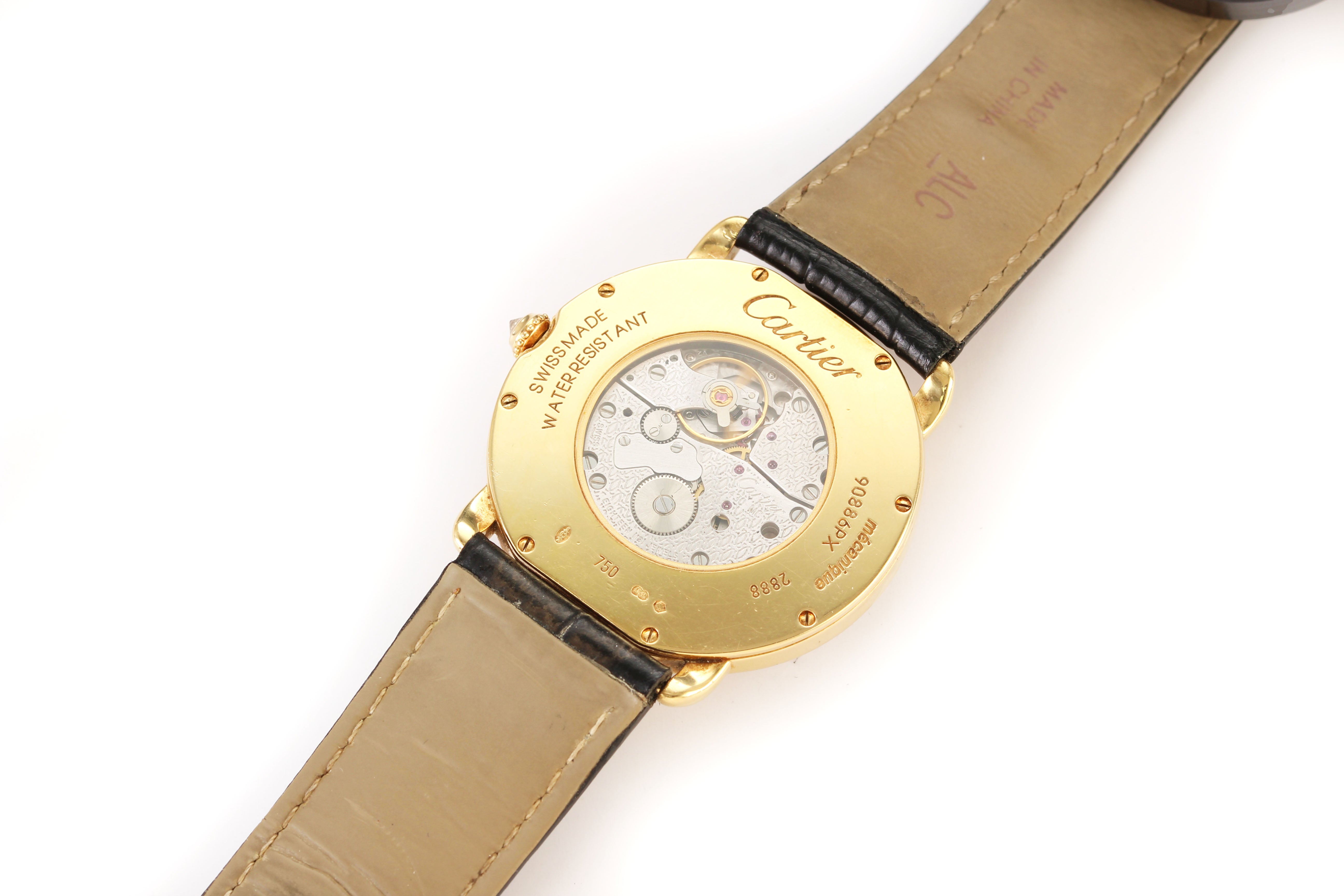 Cartier Ronde 36mm 'WR000451' Factory Diamond 18K Yellow Gold