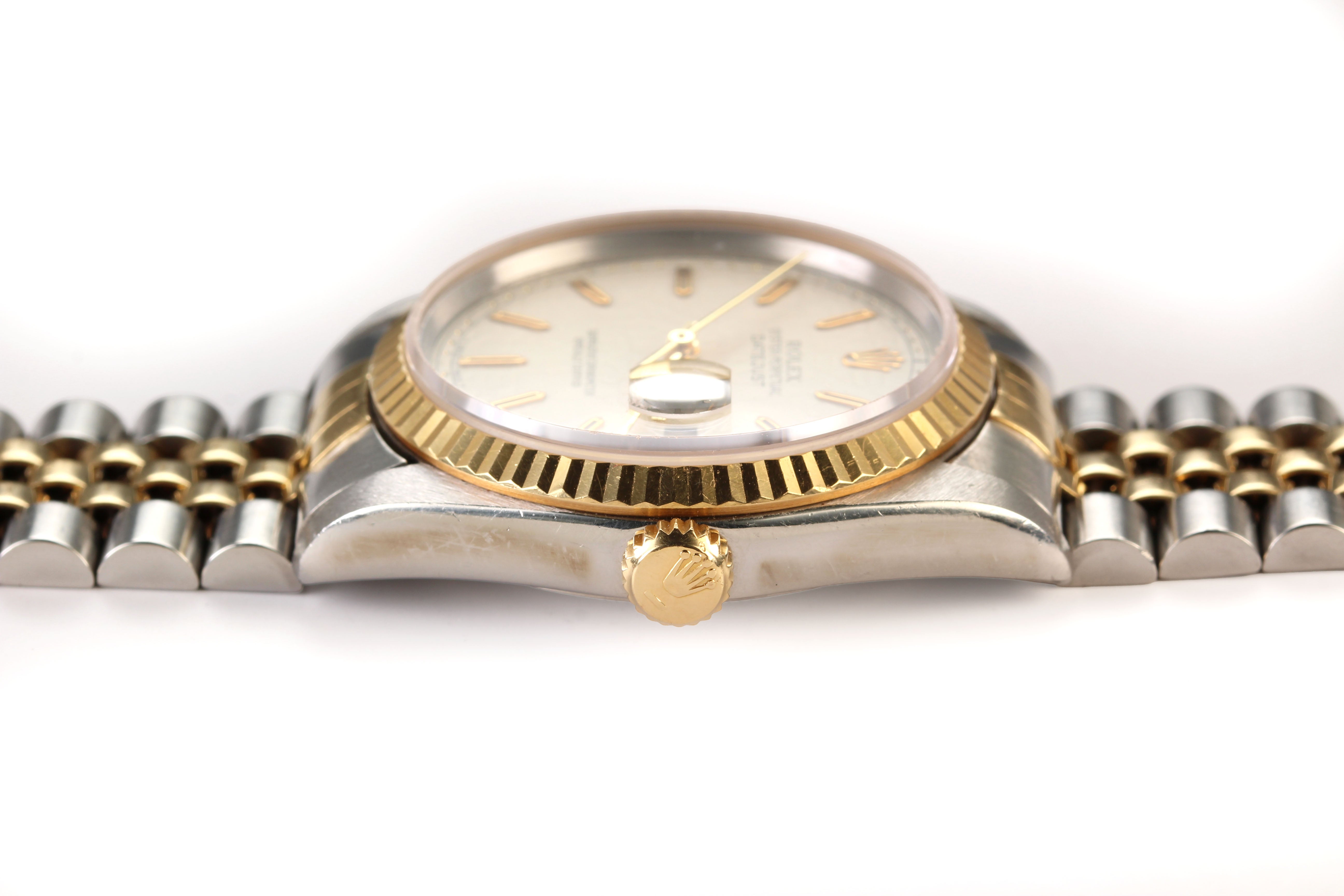 Rolex Datejust 36mm '16233' Anniversary Dial 18K Yellow Gold/Steel