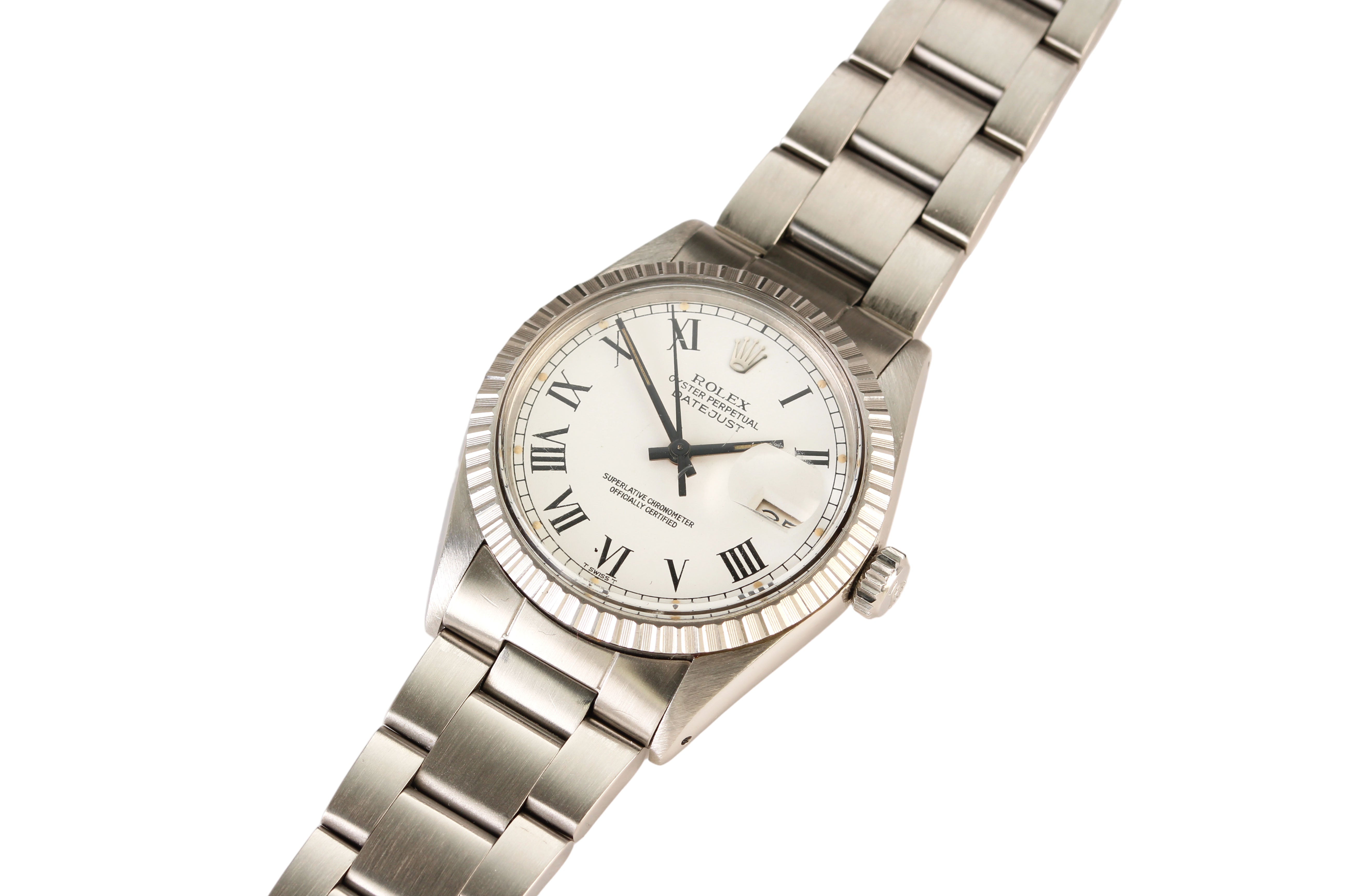 Rolex Datejust 36mm '16030' Buckley Dial Steel