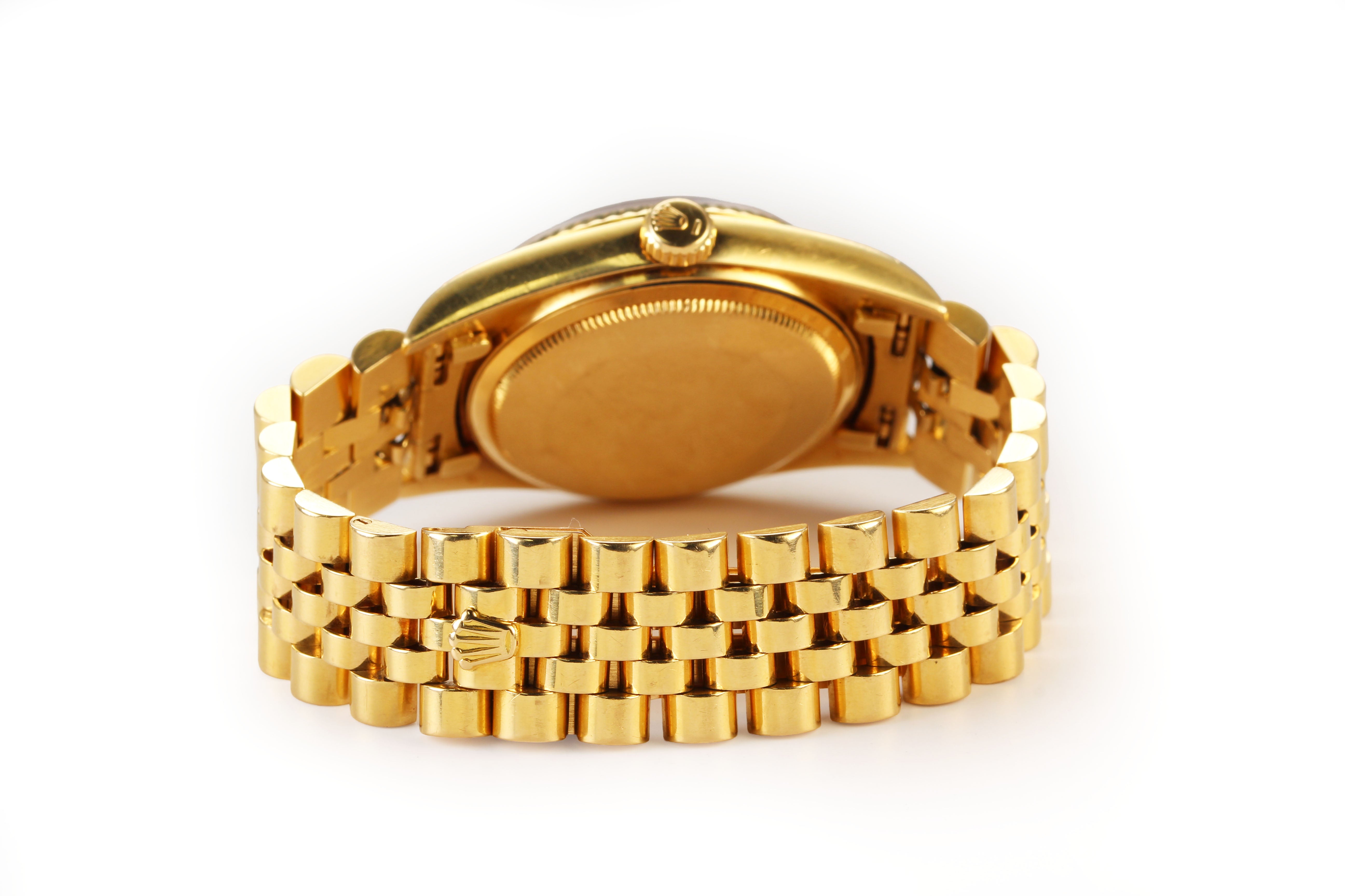 Rolex Datejust 36mm '16018' Blue Dial 18K Yellow Gold