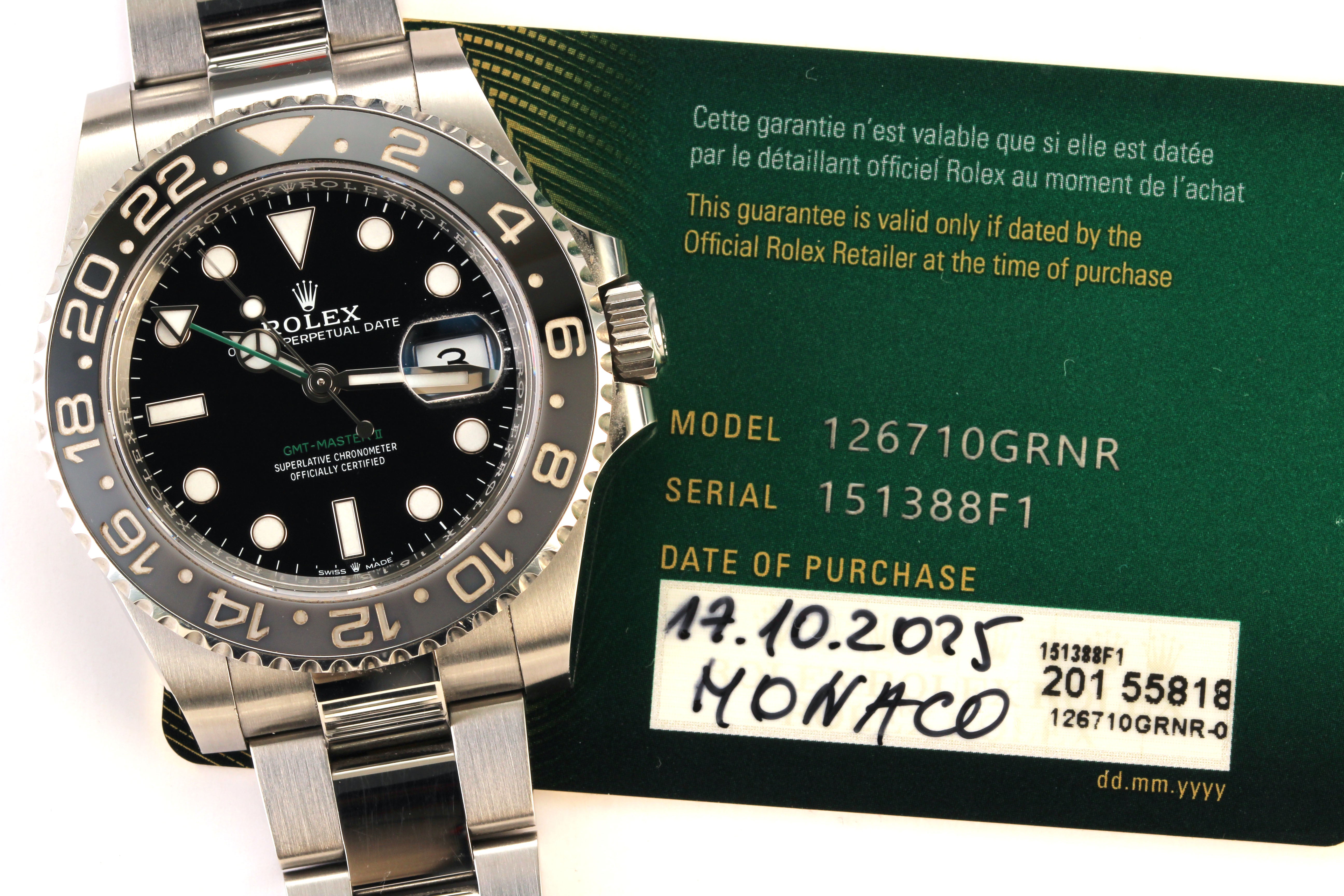 Rolex GMT-Master II '126710GRNR' 41mm Steel