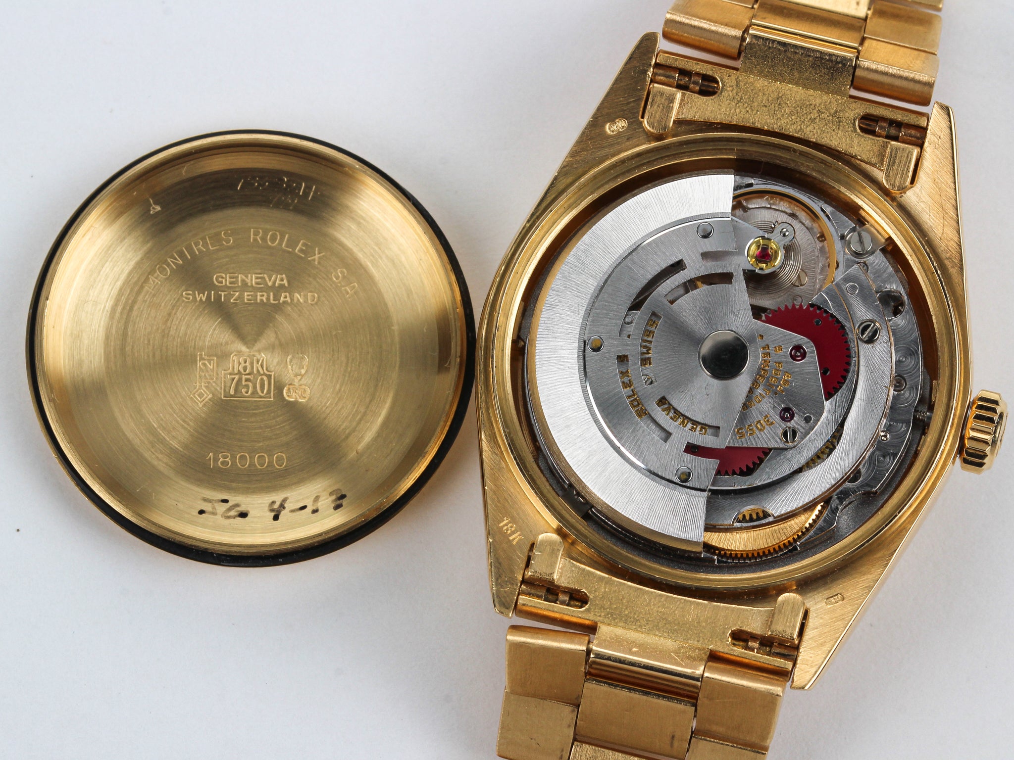 Rolex Day-Date 18038 Champagne Dial in Yellow Gold with Hidden Clasp Bracelet