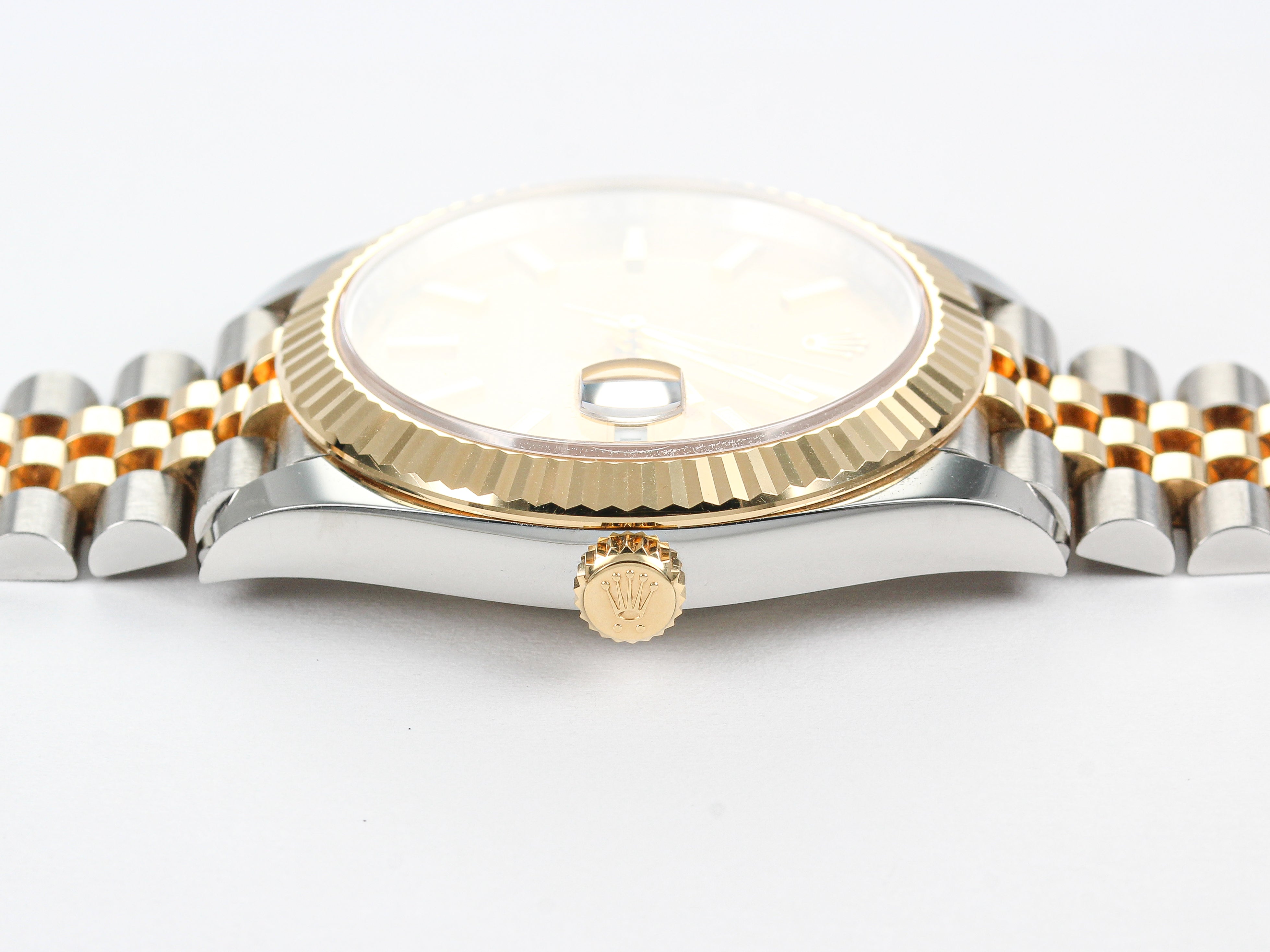 Rolex Datejust 126333 Steel and Gold with Champagne Stick Dial on Jubilee Bracelet