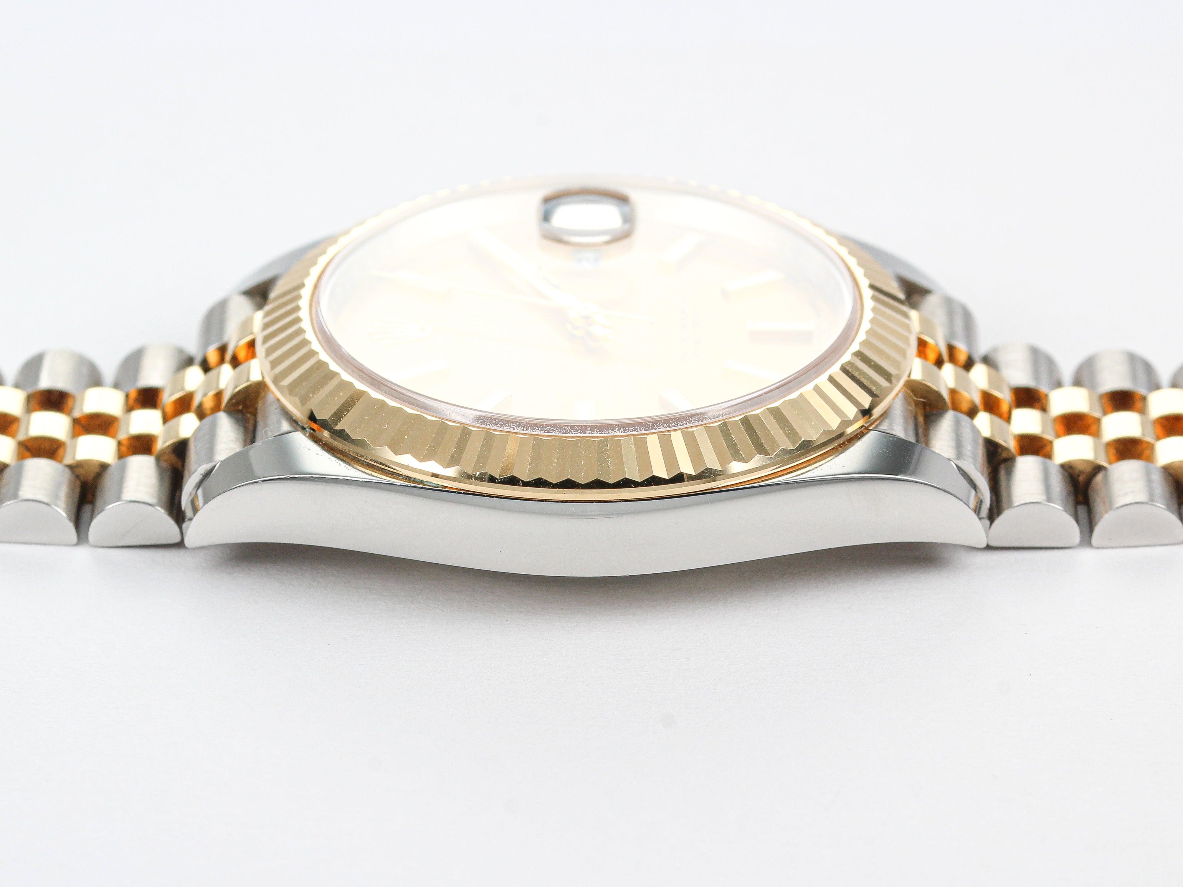 Rolex Datejust 126333 Steel and Gold with Champagne Stick Dial on Jubilee Bracelet