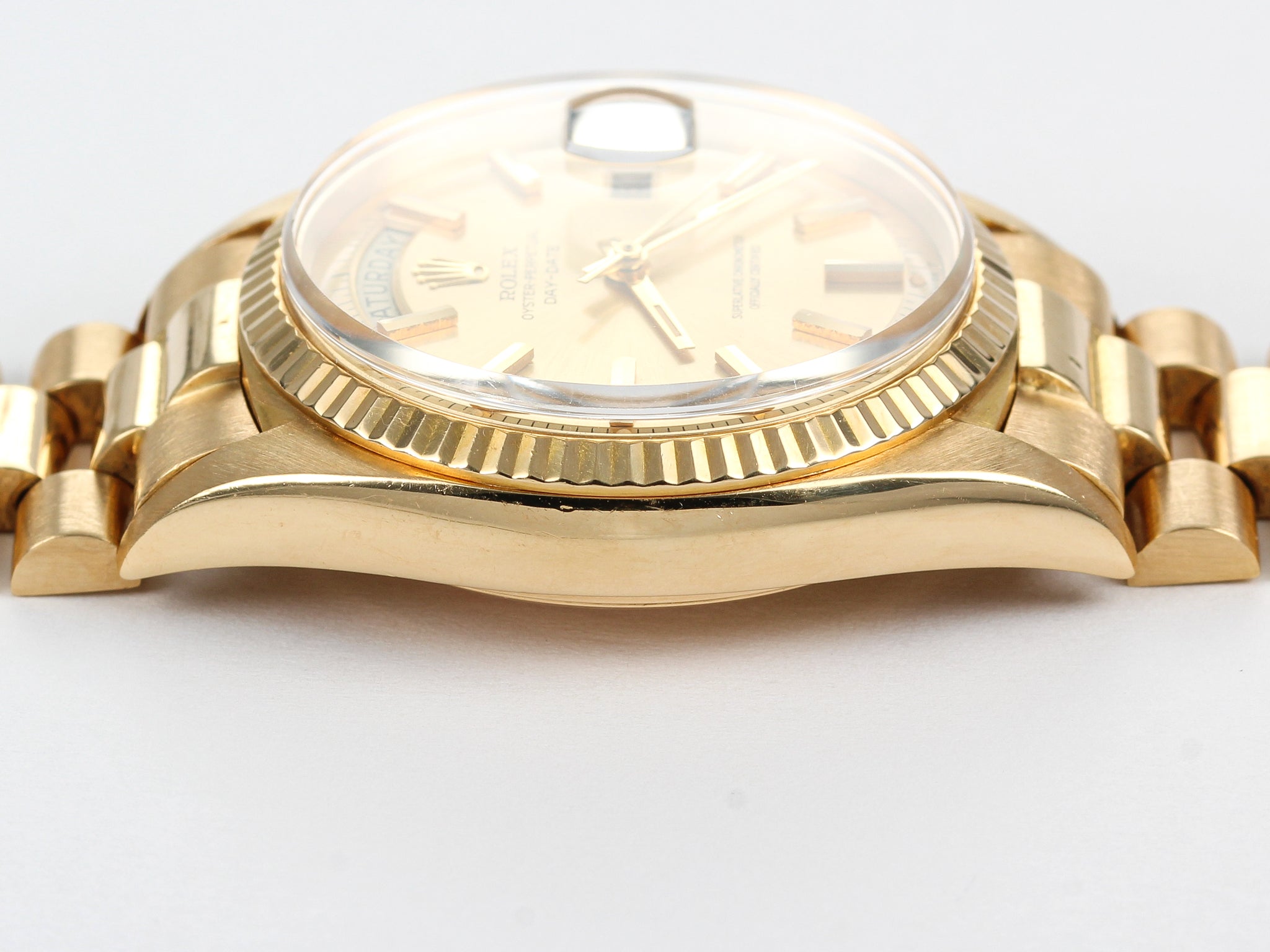 Rolex Day-Date 1803 Champagne Dial in Yellow Gold with Folded Clasp Bracelet