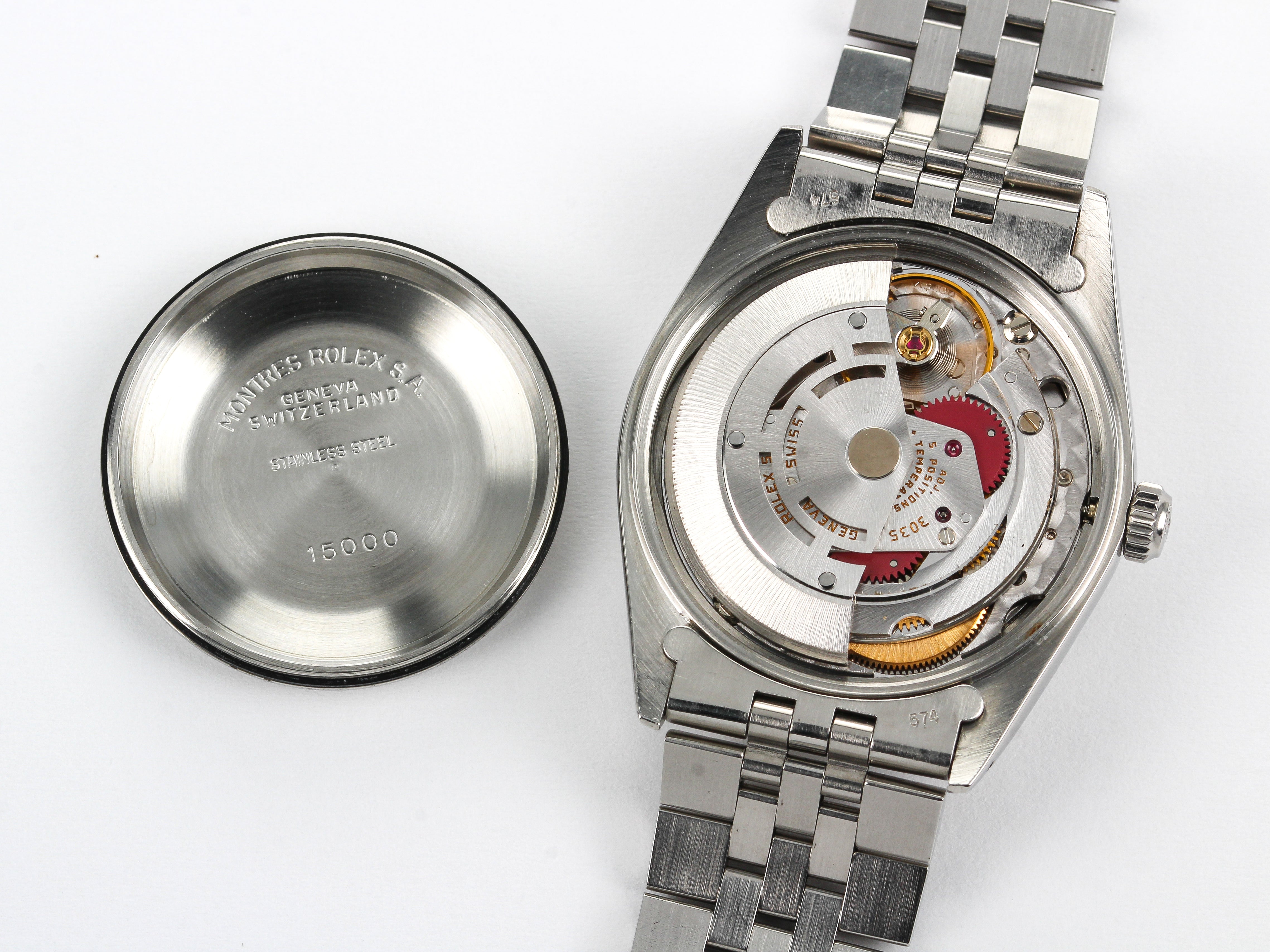 Rolex Date 15000 Silver Dial on Jubilee Bracelet