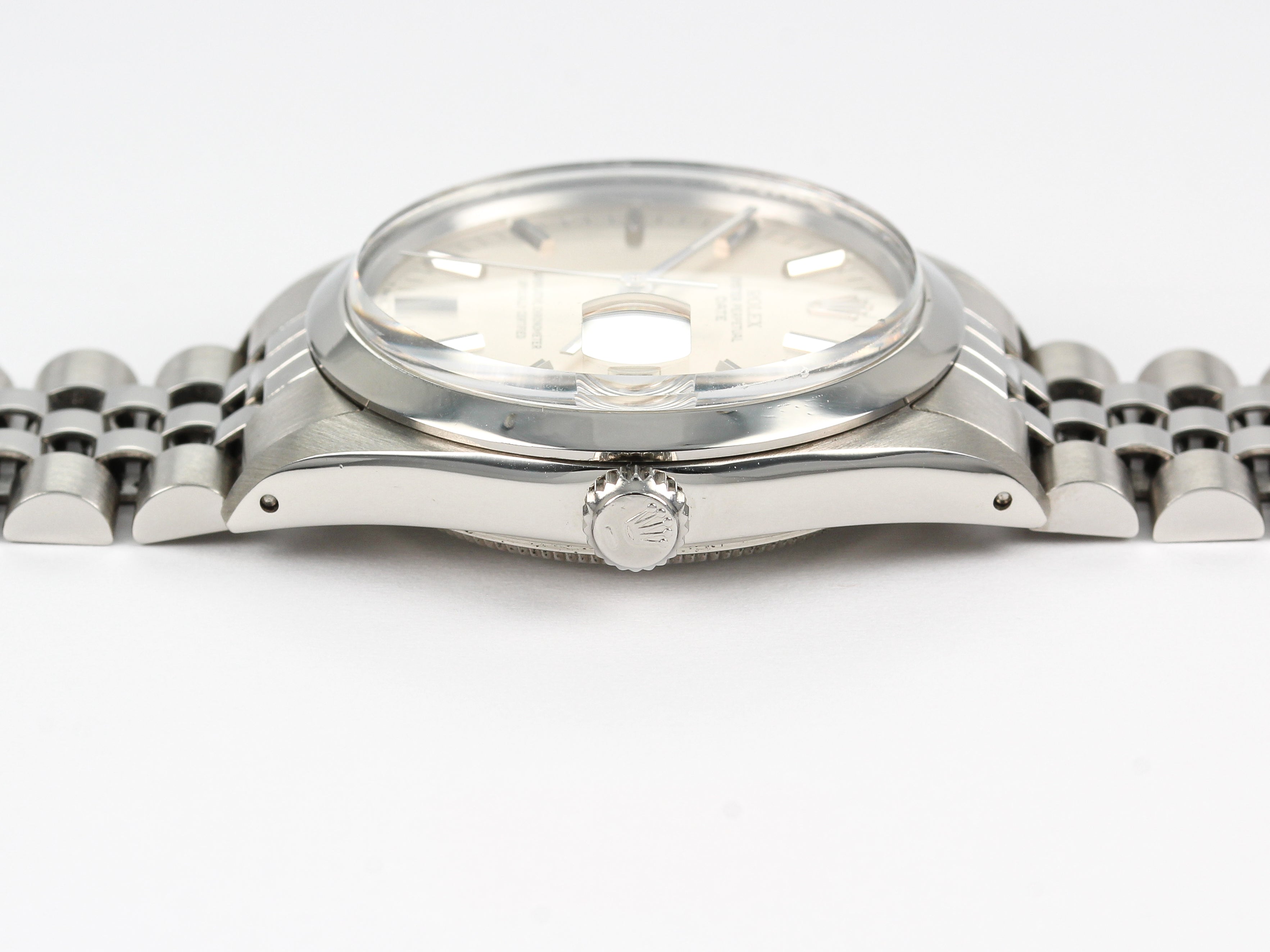 Rolex Date 15000 Silver Dial on Jubilee Bracelet