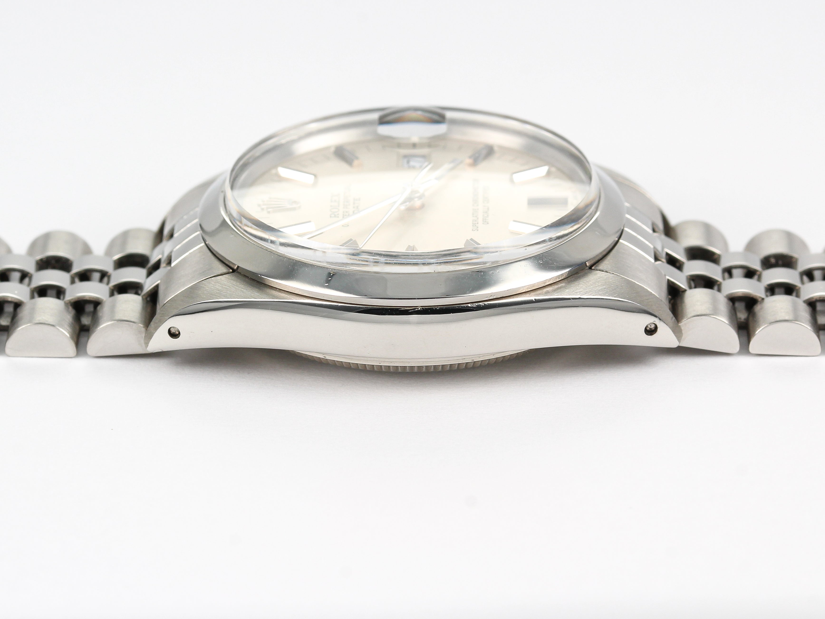 Rolex Date 15000 Silver Dial on Jubilee Bracelet