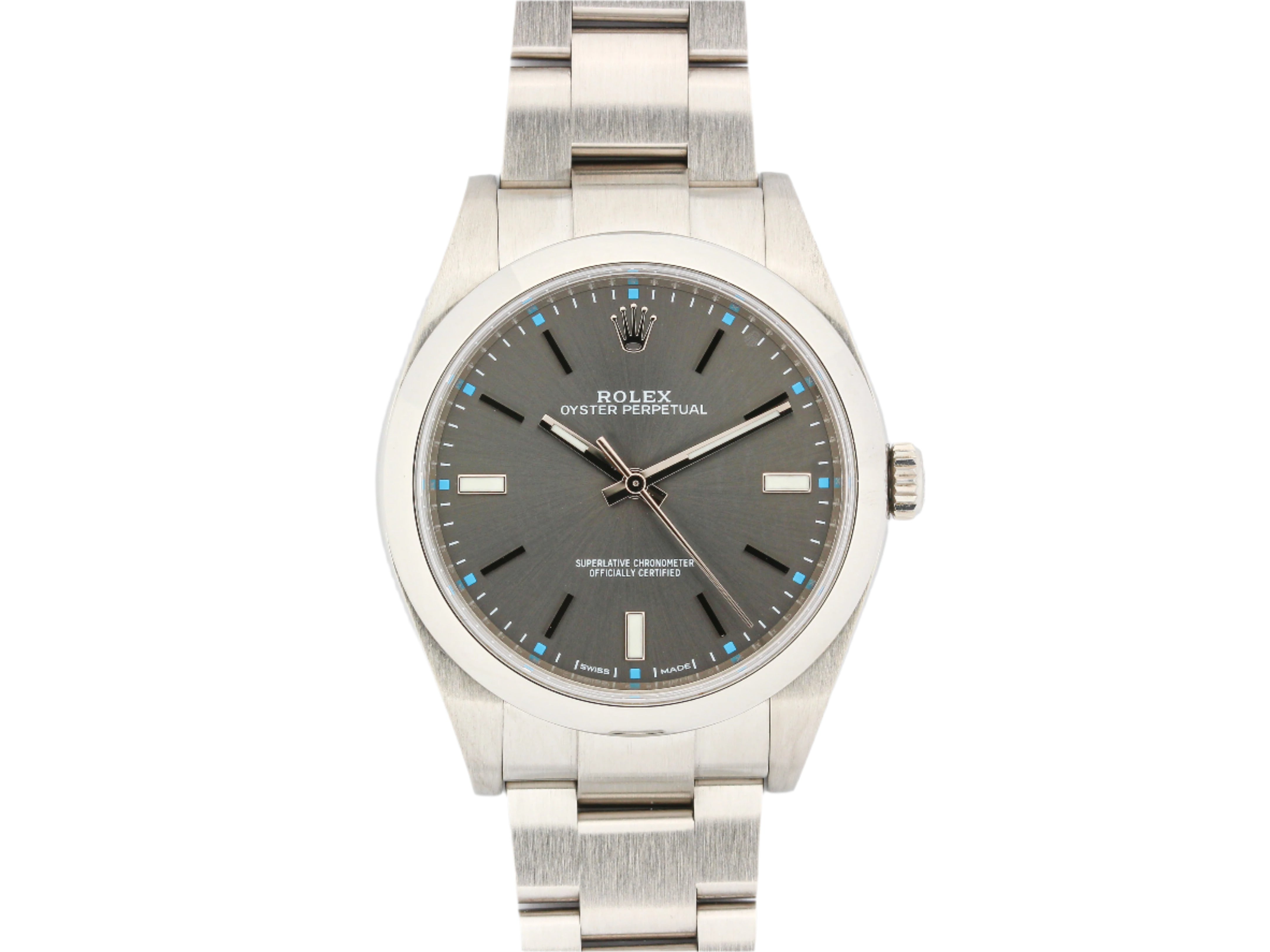 Rolex Oyster Perpetual 114300 Grey Dial on Oyster Bracelet with Papers