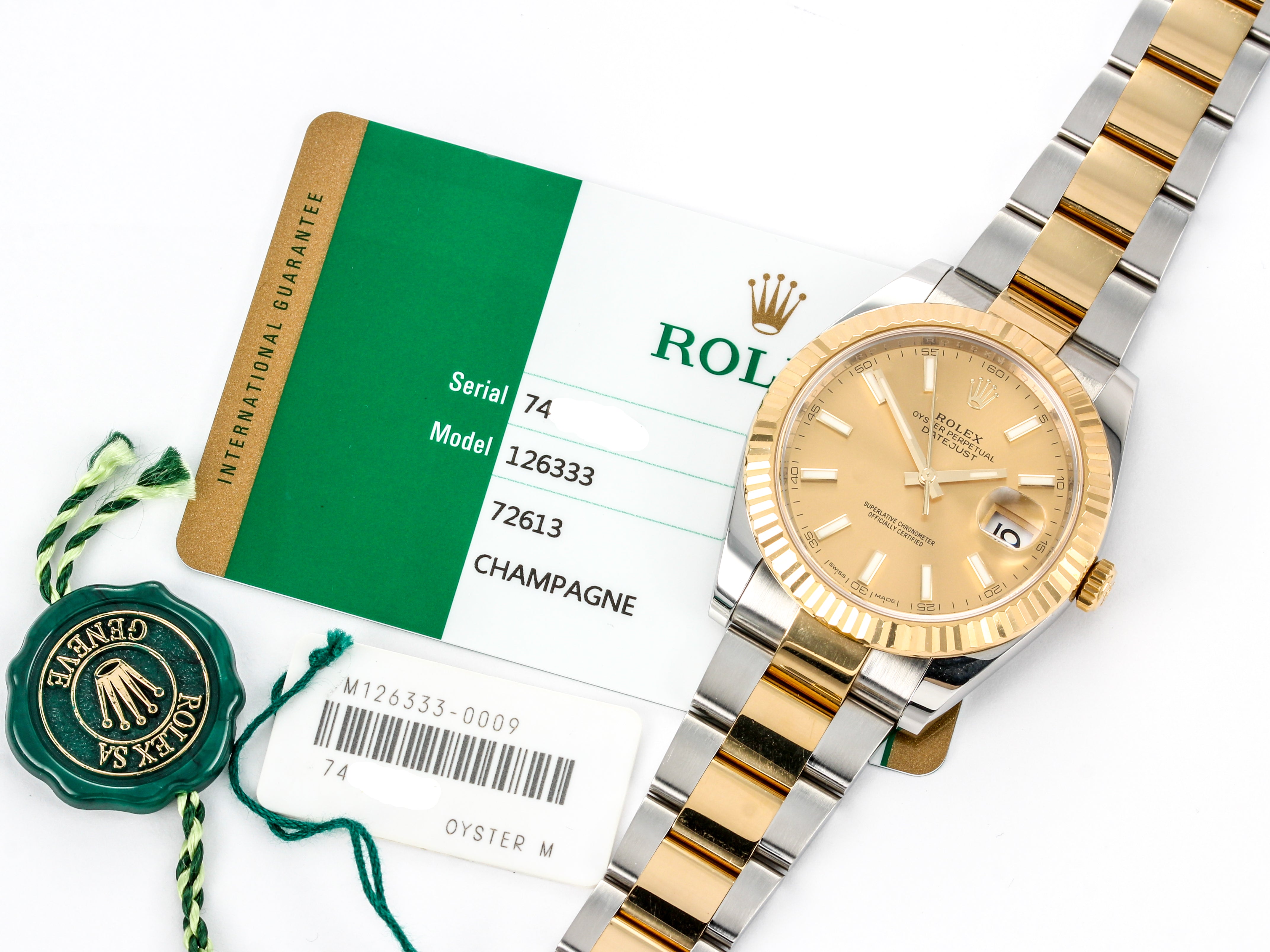 Rolex Datejust 126333 Steel and Gold Champagne Dial on Oyster Bracelet with Papers