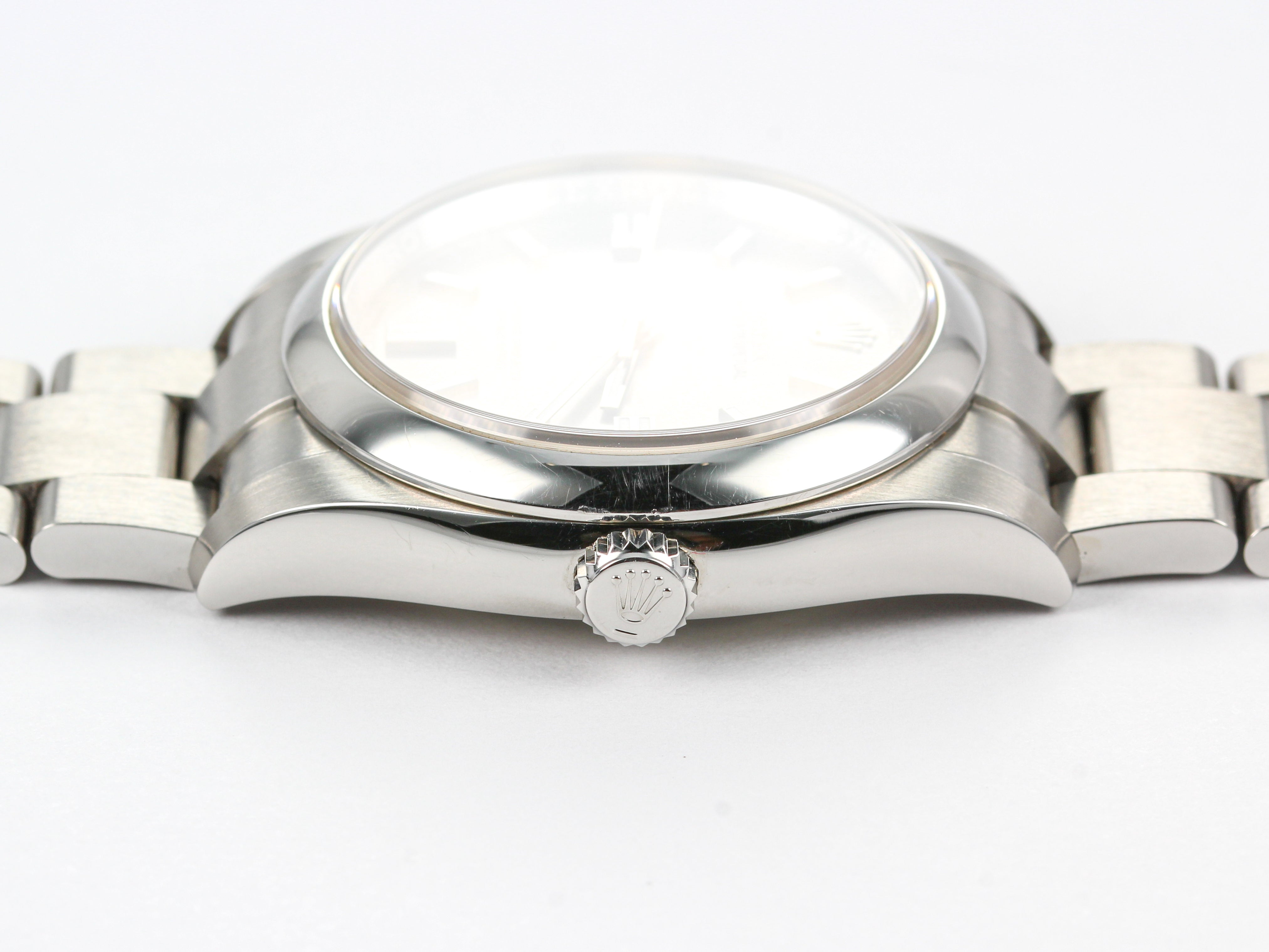Rolex Oyster Perpetual 116000 Silver Dial on Oyster Bracelet with Papers