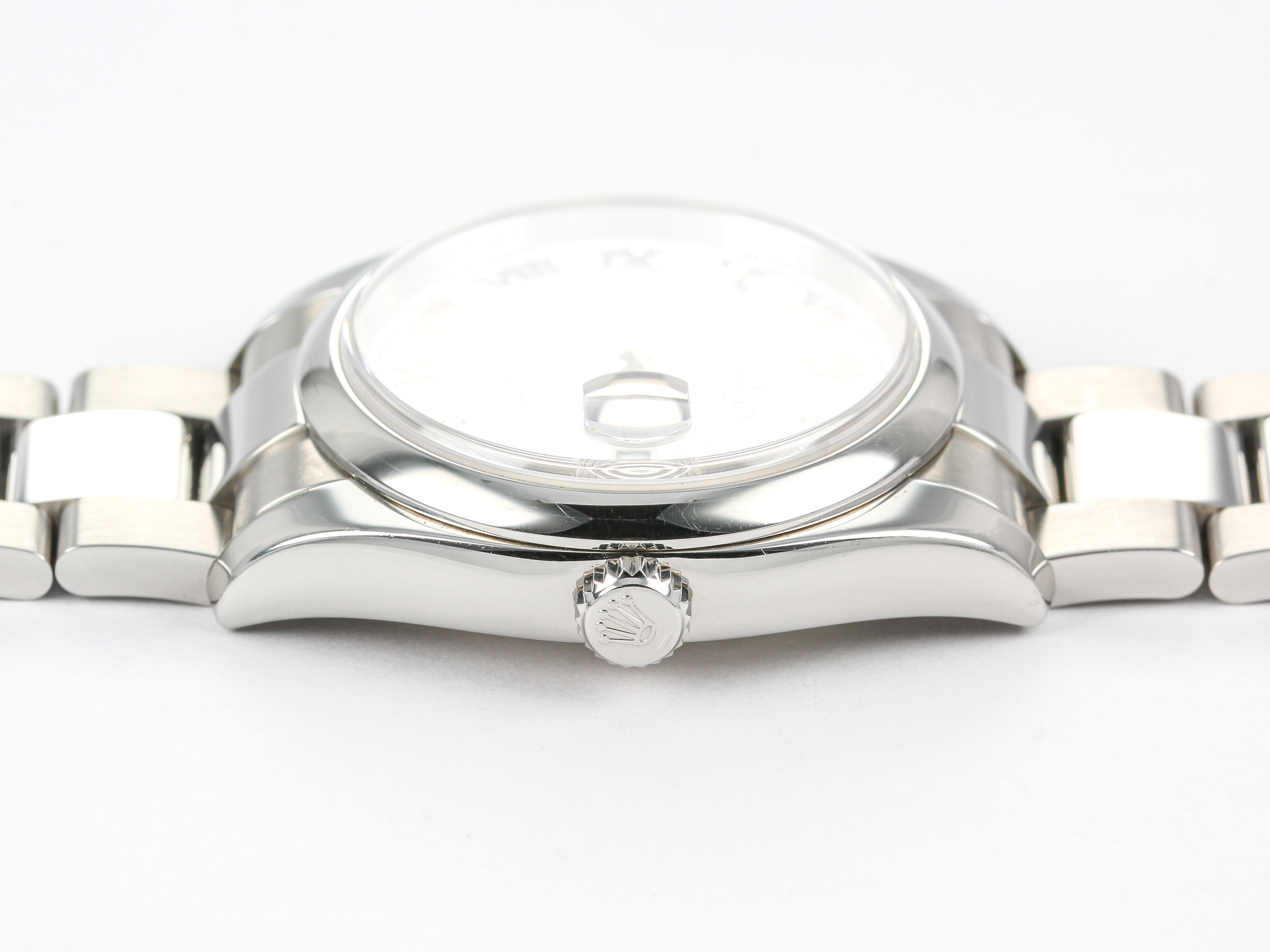 Rolex Datejust 116200 Smooth Bezel with White Roman Numeral Dial on Oyster Bracelet with Papers