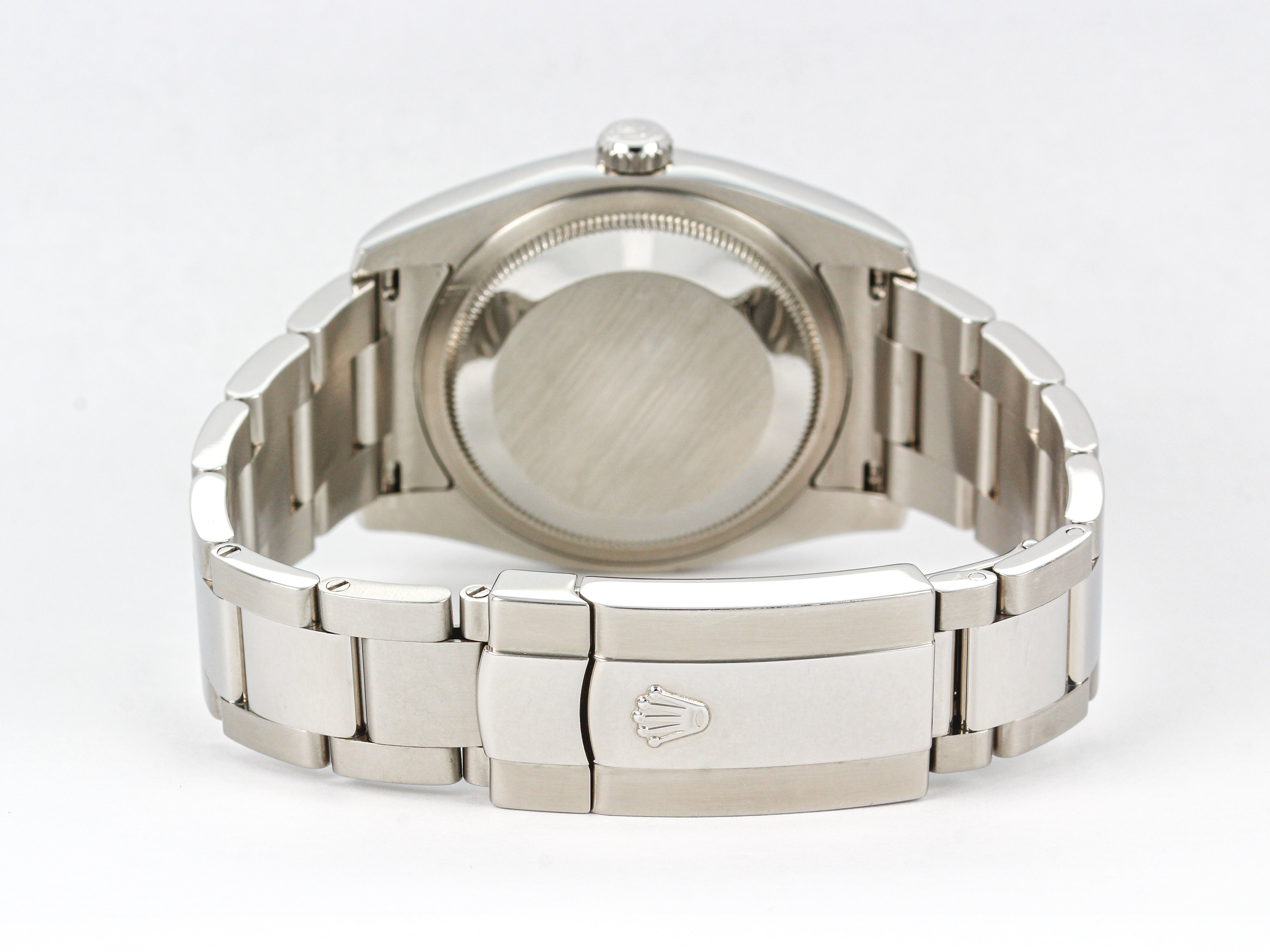 Rolex Datejust 116200 Smooth Bezel with White Roman Numeral Dial on Oyster Bracelet with Papers