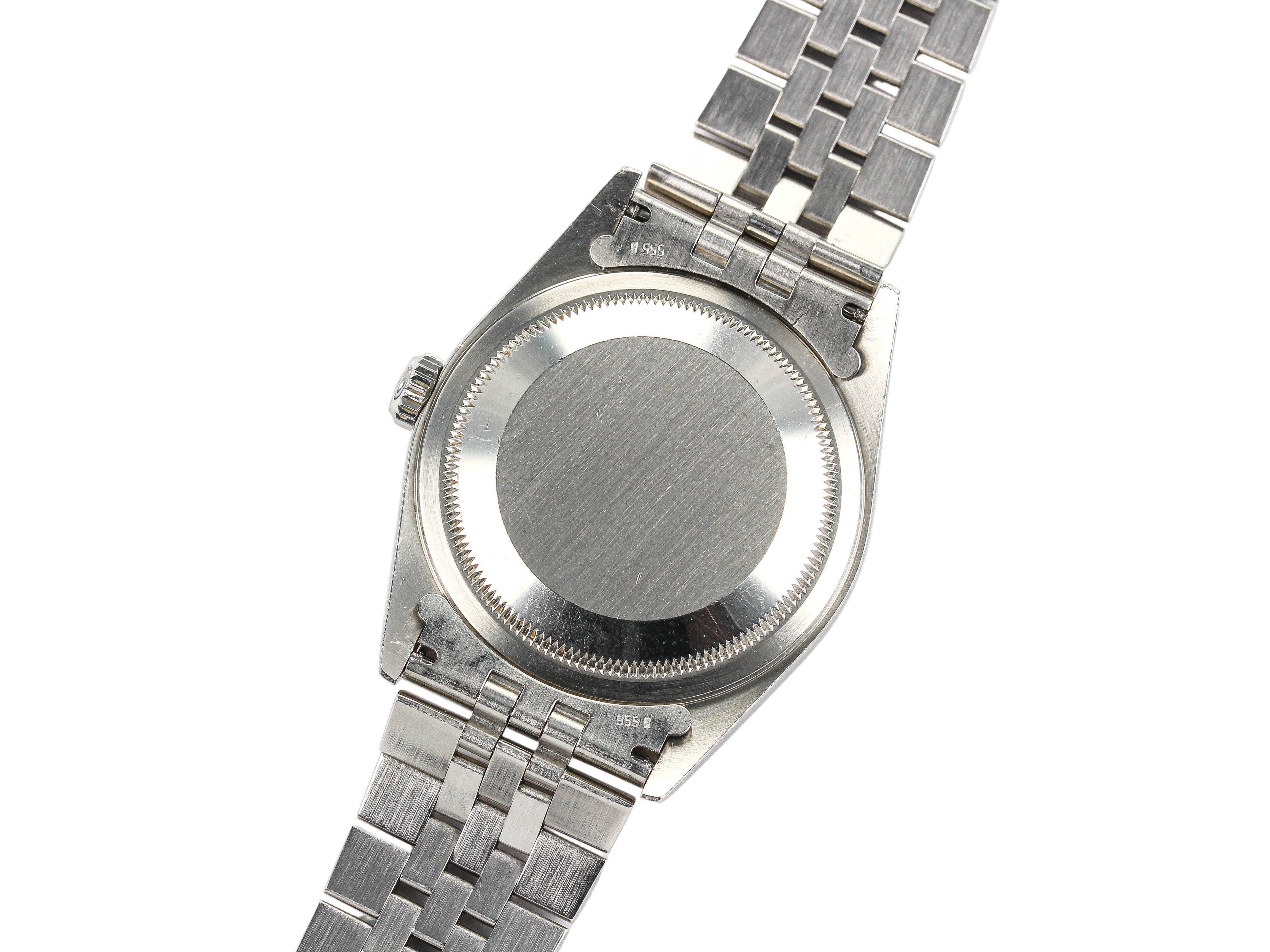 Rolex Datejust 36mm '16234' Steel & 18K White Gold Silver Roman Dial