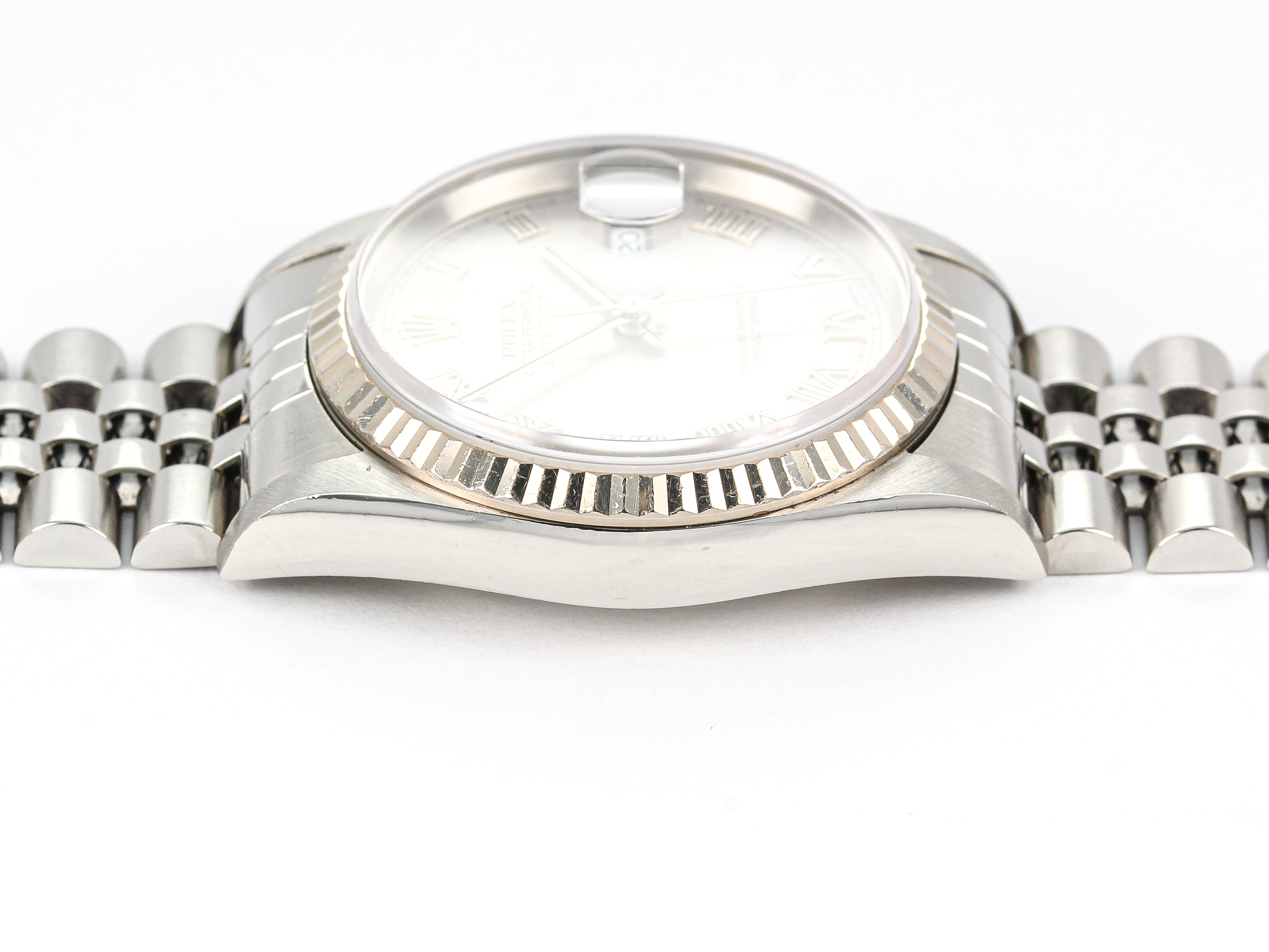 Rolex Datejust 16234 with Silver Roman Numeral Dial on Jubilee Bracelet