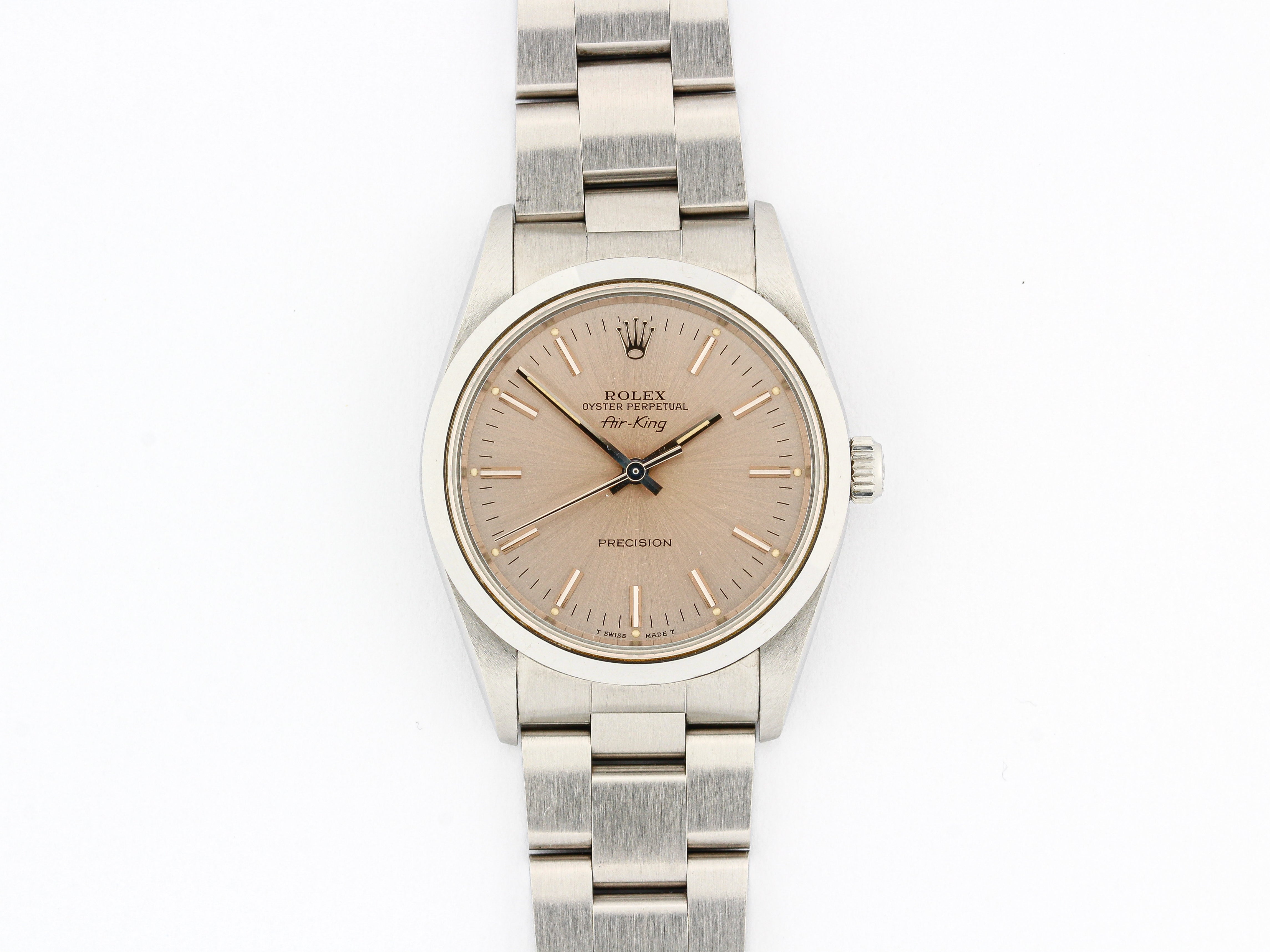 Rolex Air-King 14000 Silver Dial on Oyster Bracelet