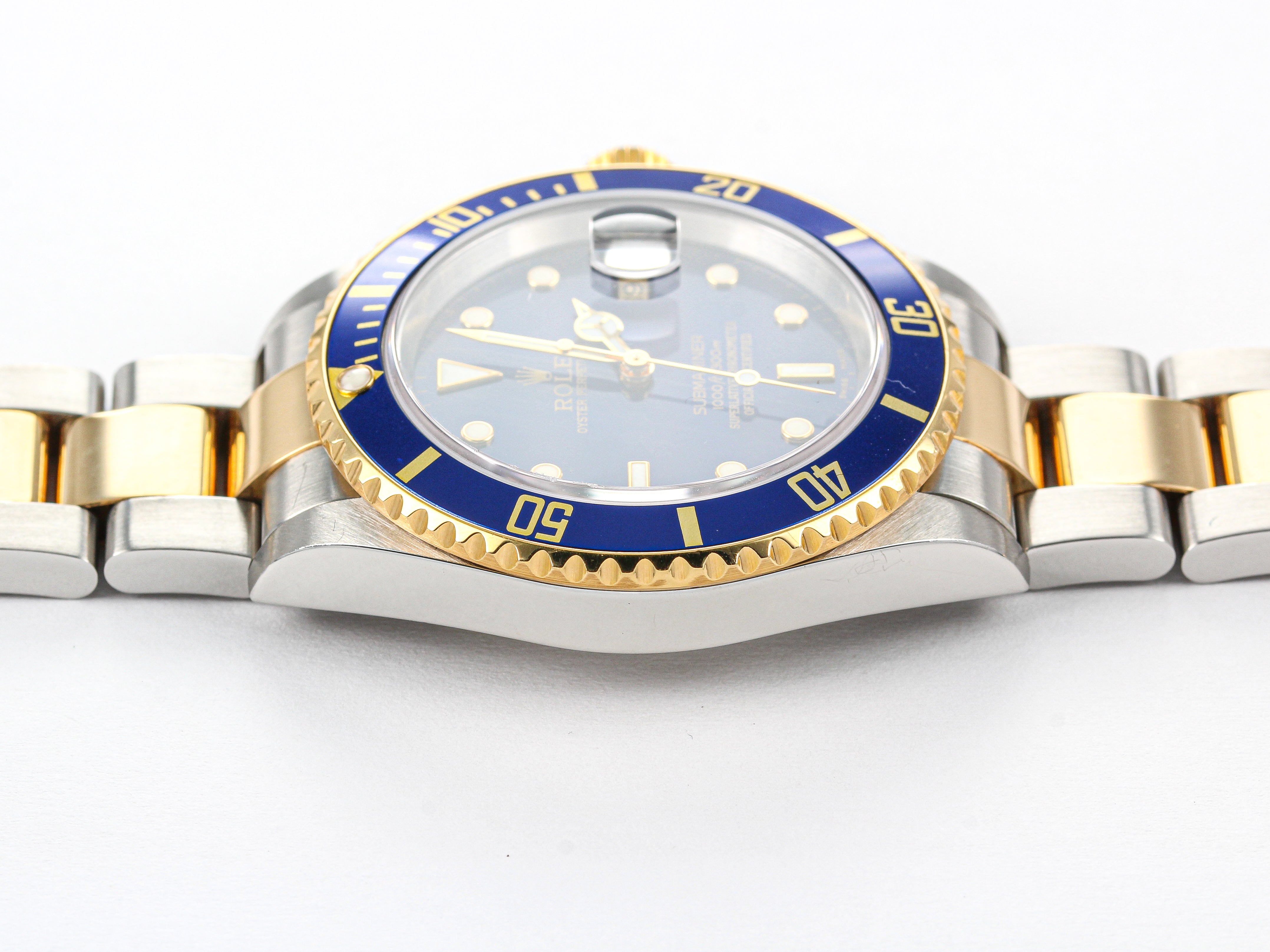 Rolex Submariner 16613 Blue Dial in Steel & Gold on Oyster Bracelet