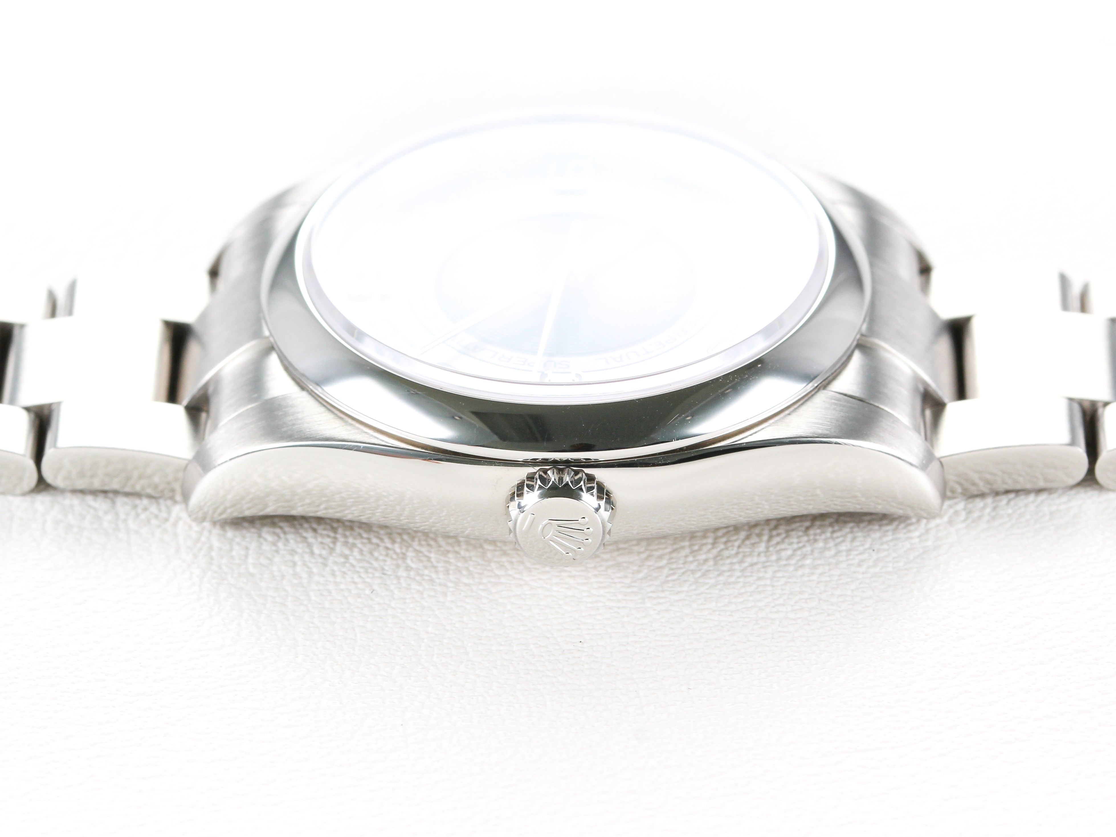 Rolex Oyster Perpetual 116000 Blue Concentric Dial on Oyster Bracelet with Papers