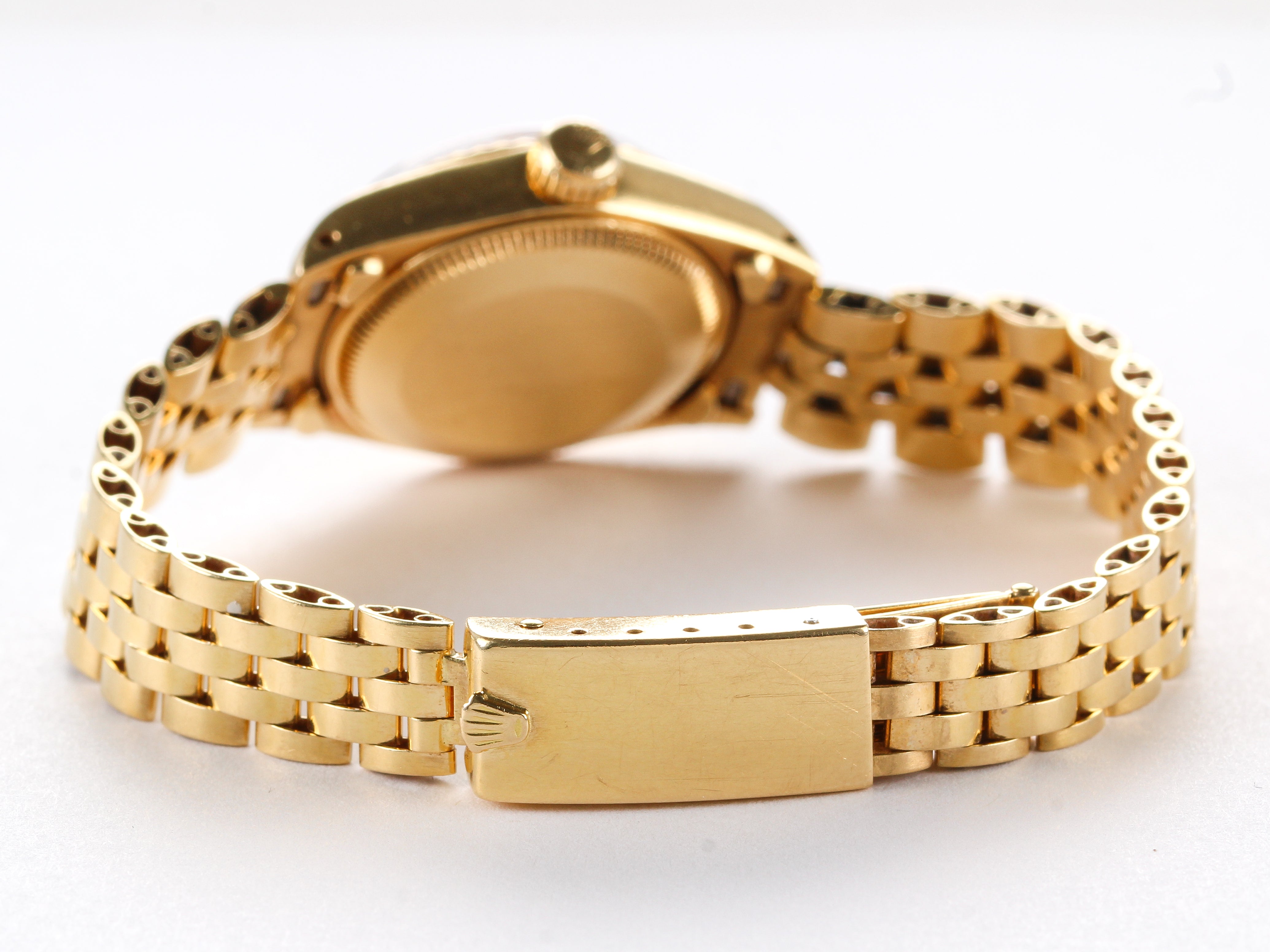 Rolex Ladies Datejust 6917 Coral Dial in Yellow Gold with Papers