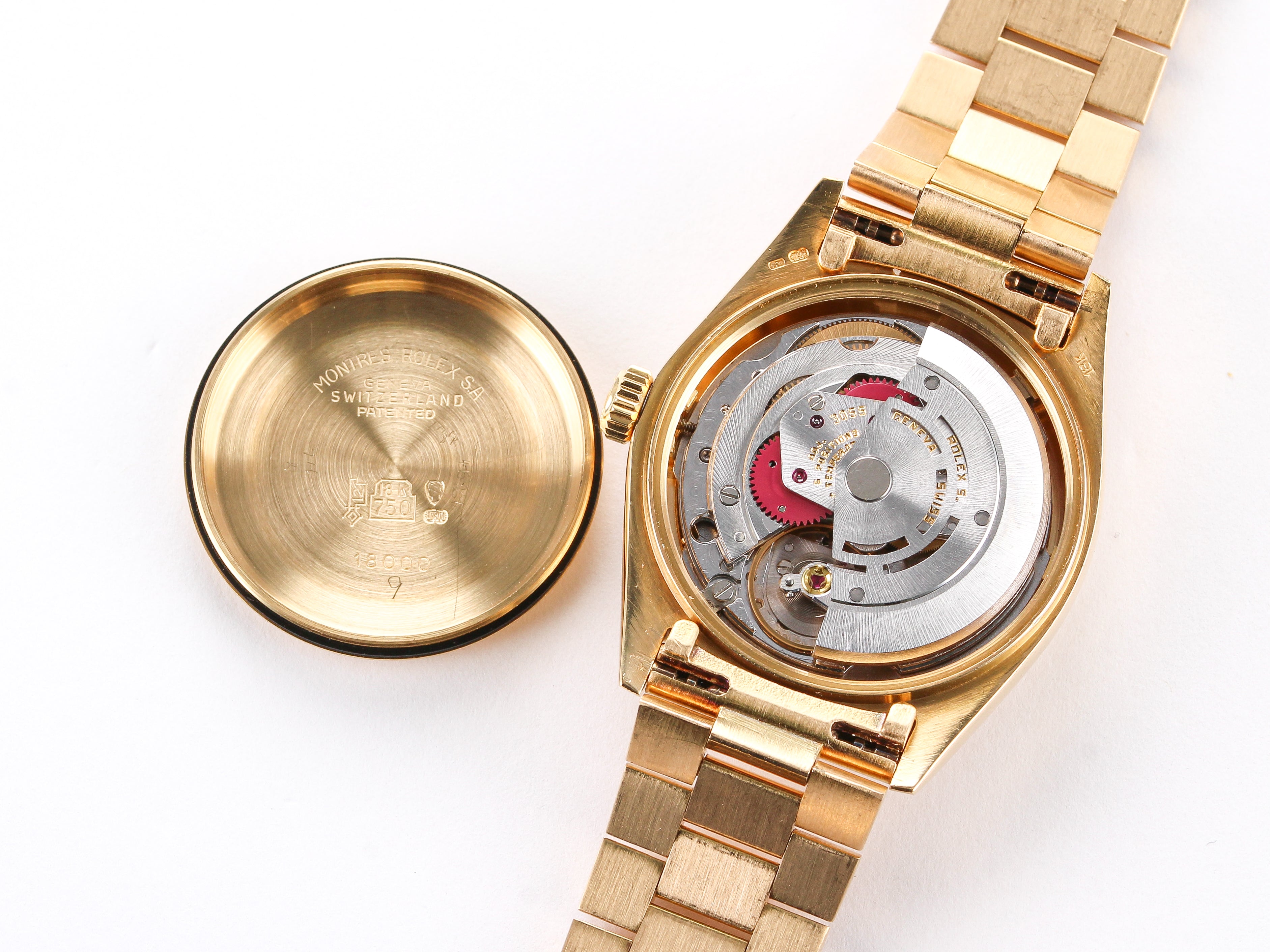 Rolex Day-Date 18038 "Tropical Dial" in Yellow Gold Bracelet with Hidden Clasp