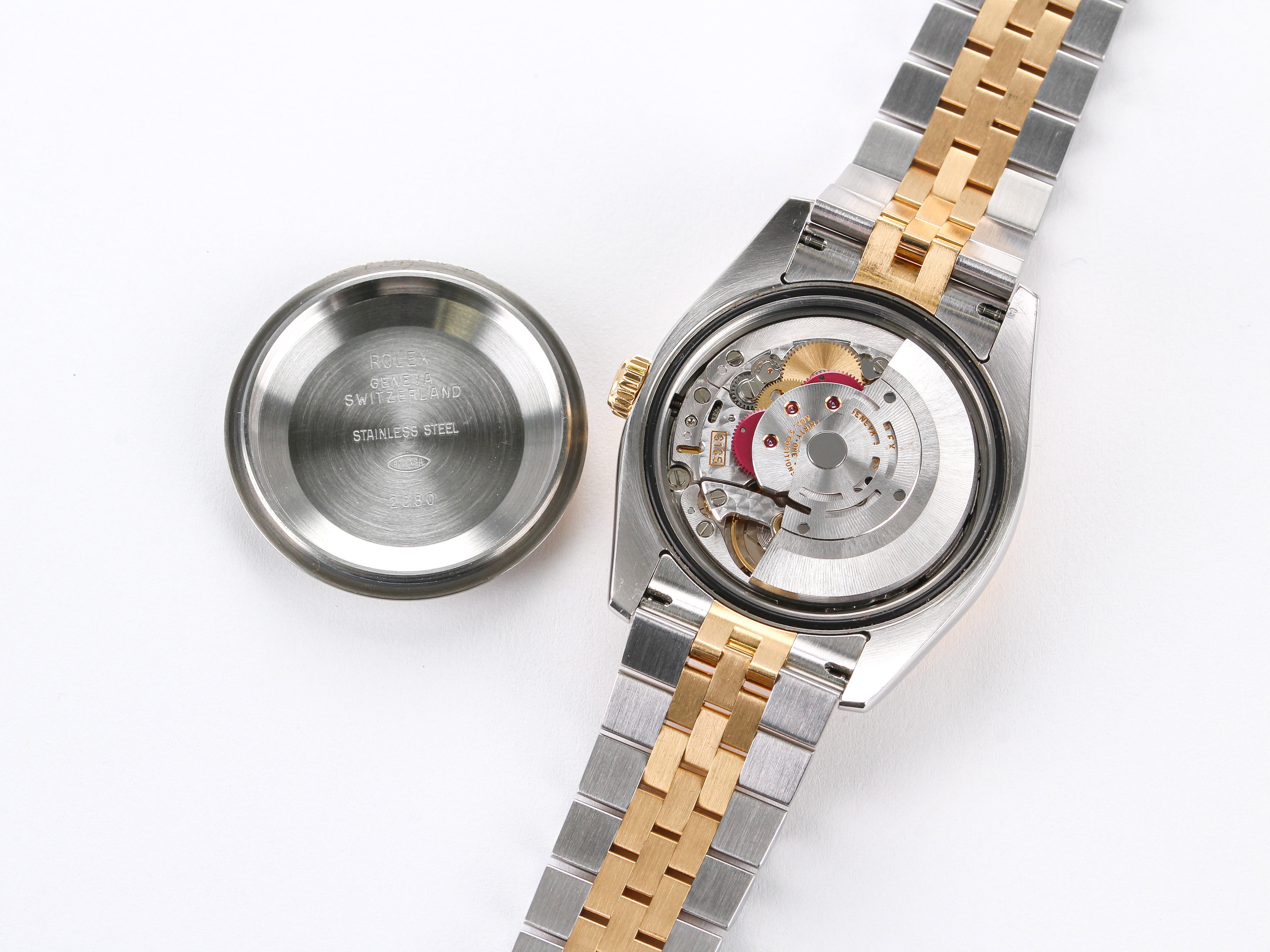 Rolex Datejust 116233 in Steel and Gold with Blue Anniversary Dial on Jubilee Hidden Clasp Bracelet