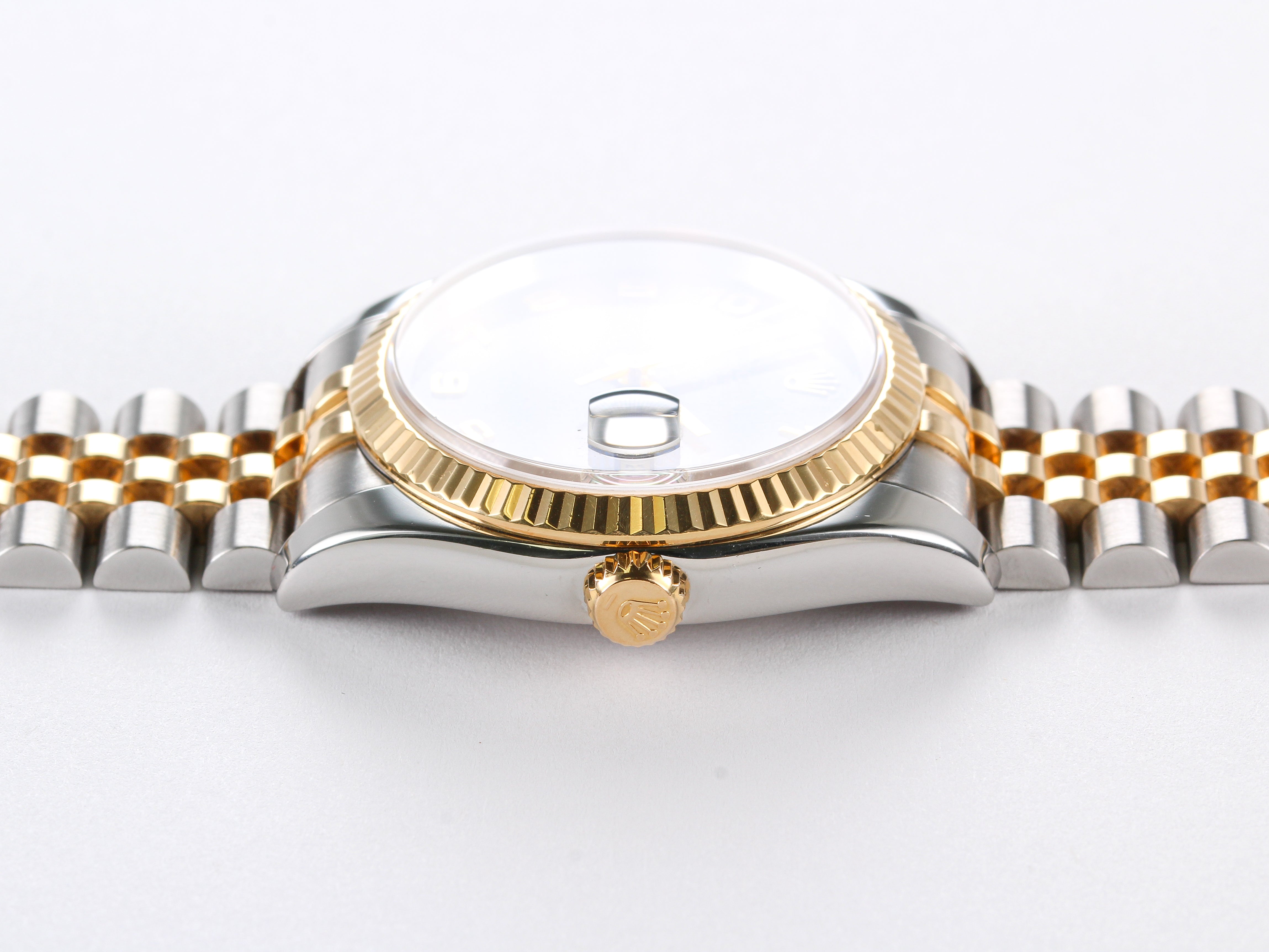 Rolex Datejust 116233 in Steel and Gold with Blue Anniversary Dial on Jubilee Hidden Clasp Bracelet