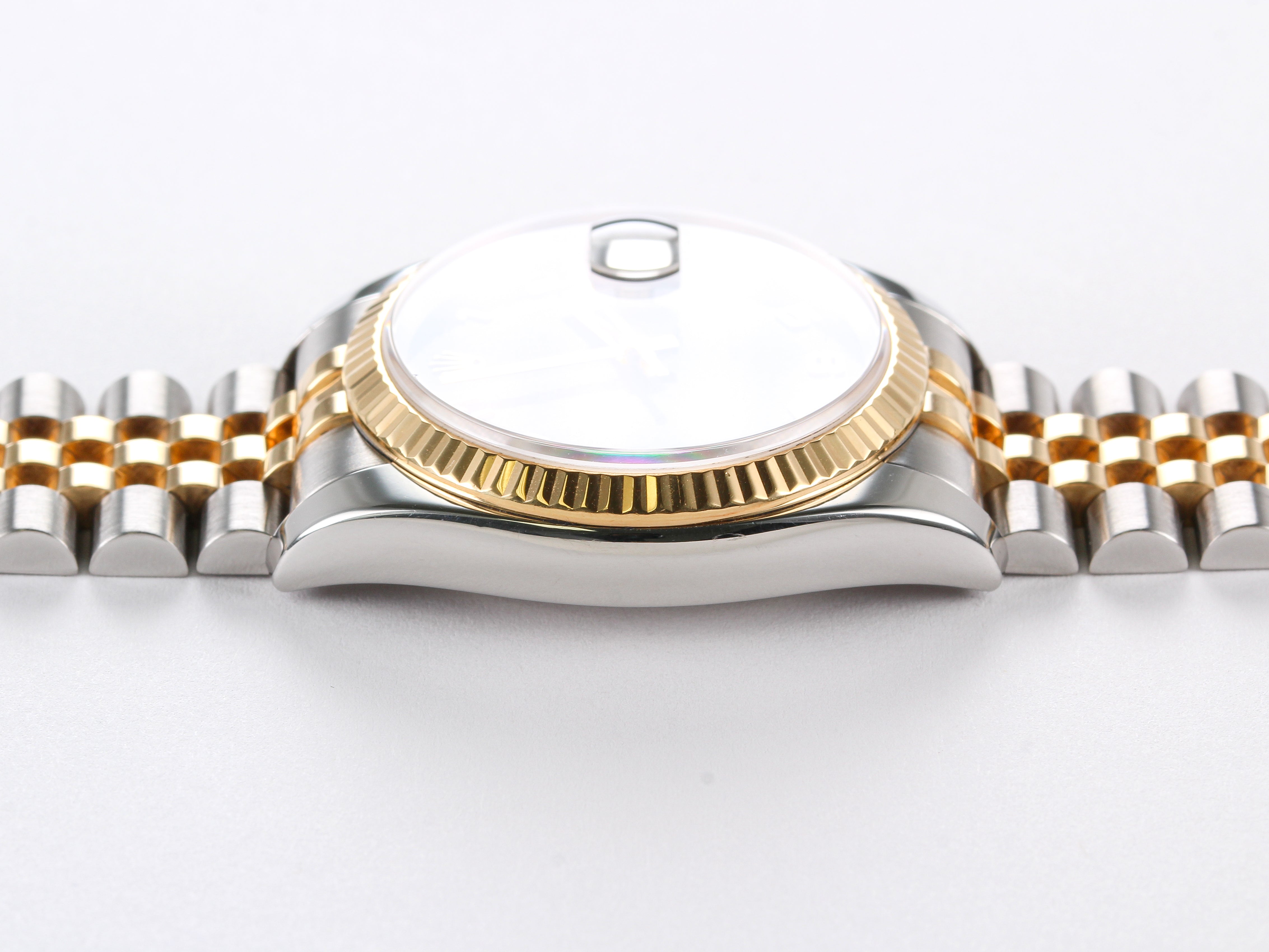 Rolex Datejust 116233 in Steel and Gold with Blue Anniversary Dial on Jubilee Hidden Clasp Bracelet