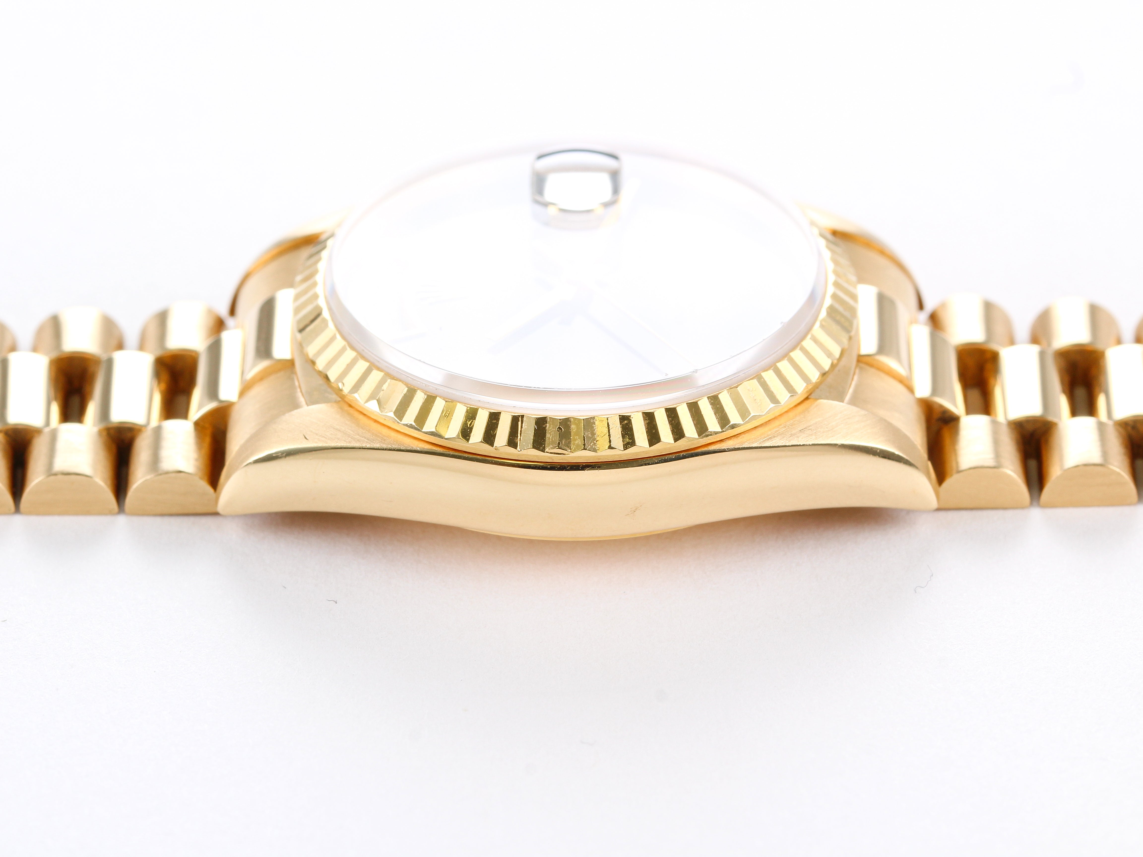 Rolex Day-Date 18038 with Black Onyx Dial in Yellow Gold with Hidden Clasp Bracelet