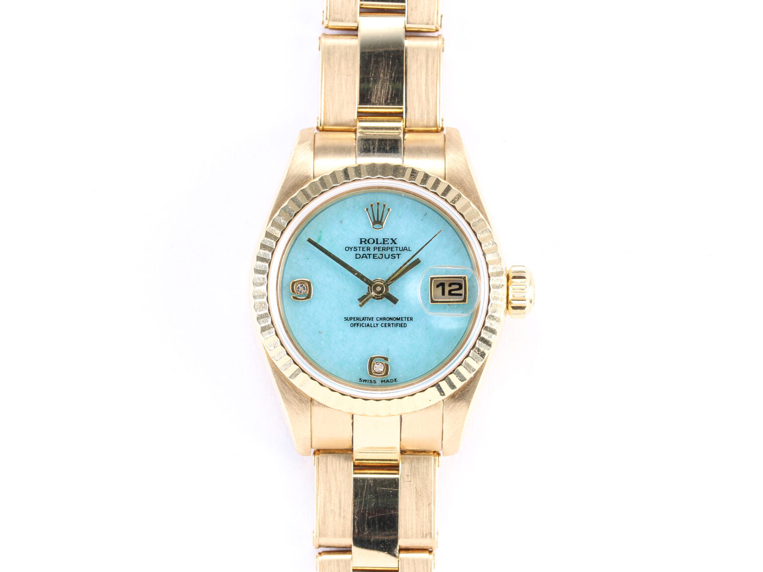 Rolex Ladies Datejust 79178 Jadelite Dial in Yellow Gold with Papers