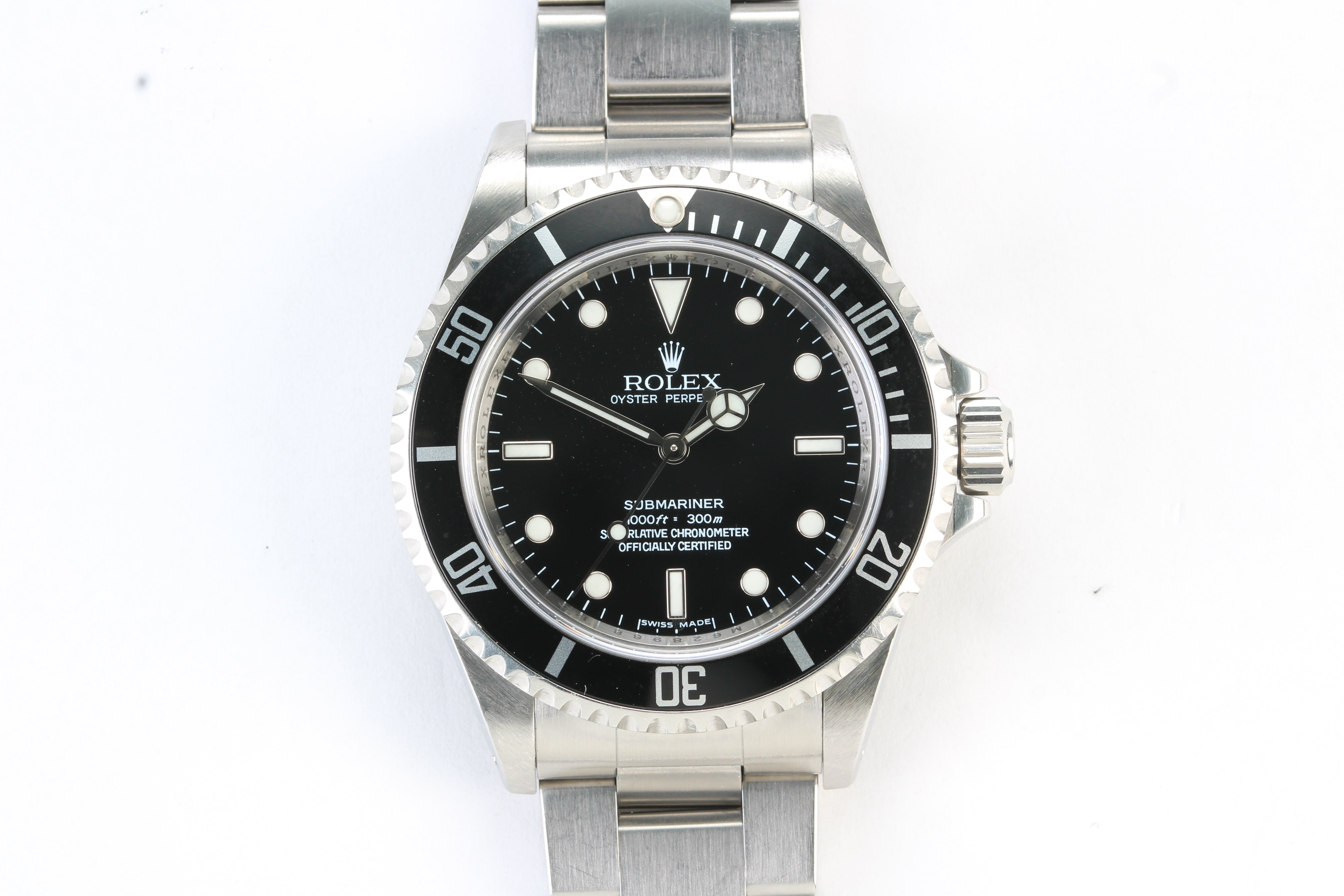 Rolex Submariner 14060M “Four Lines” on Oyster Bracelet with Warranty Card and Booklets