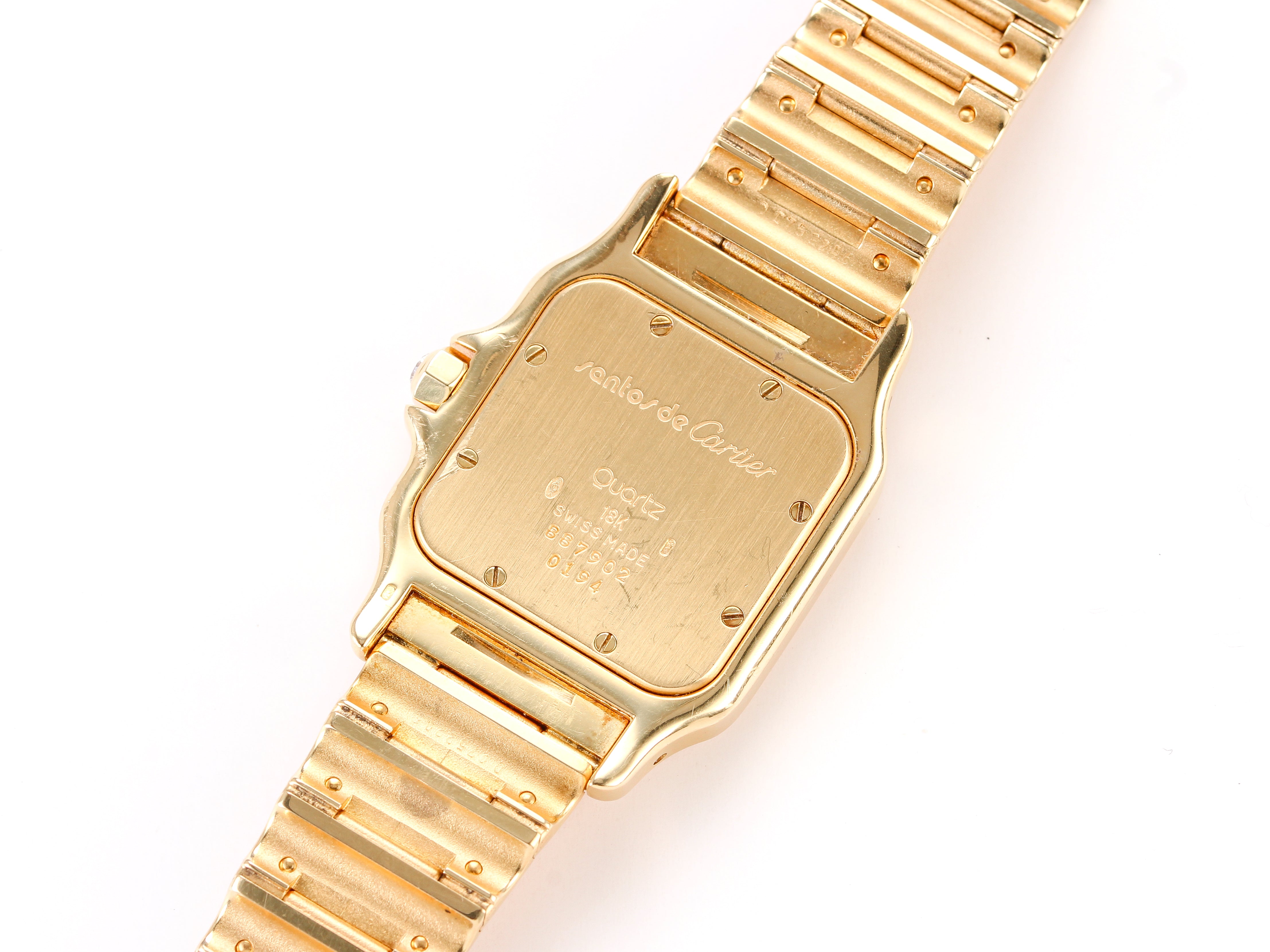 Santos de Cartier '0194' Yellow Gold and Diamond Bezel
