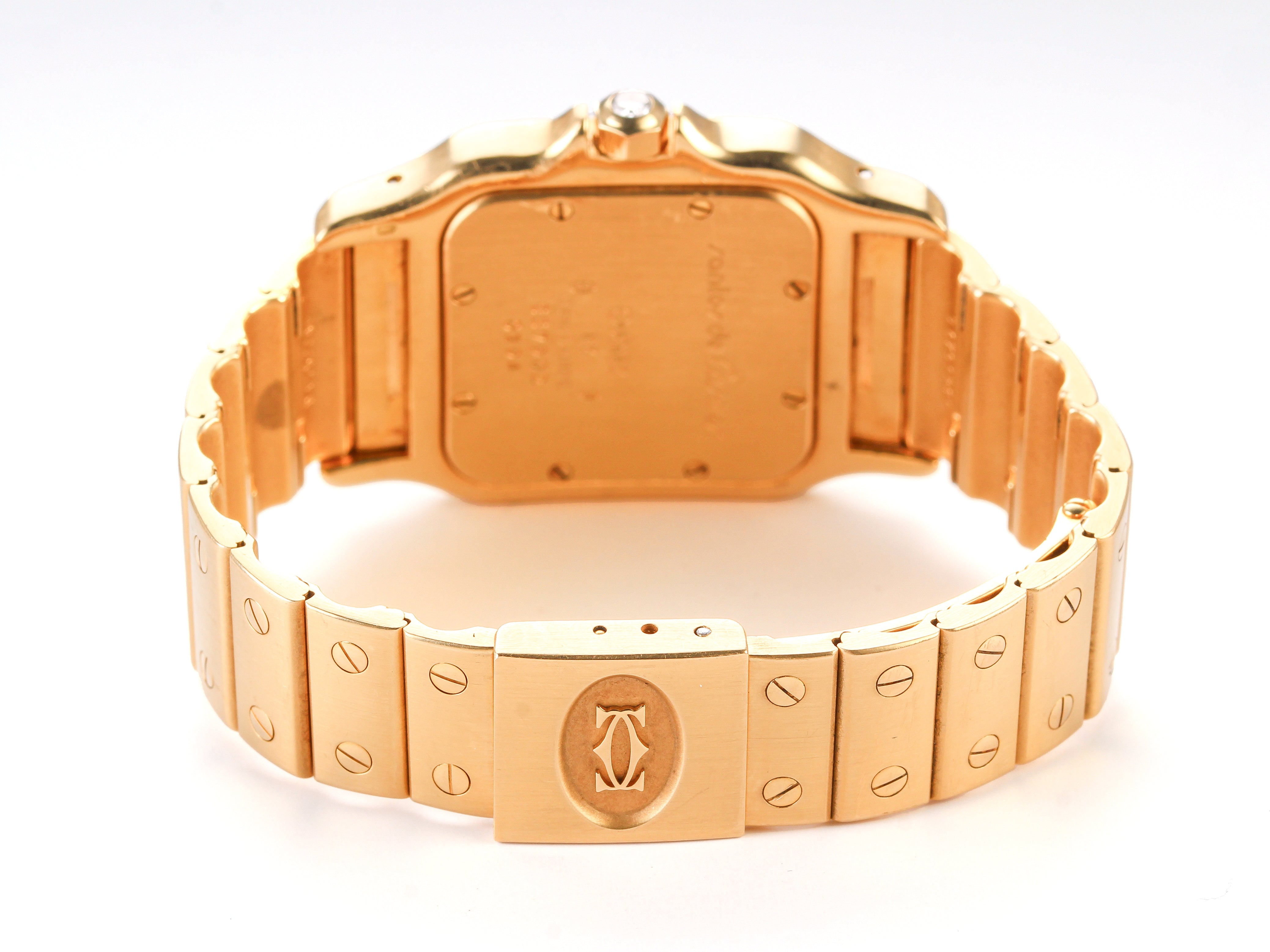 Santos de Cartier '0194' Yellow Gold and Diamond Bezel