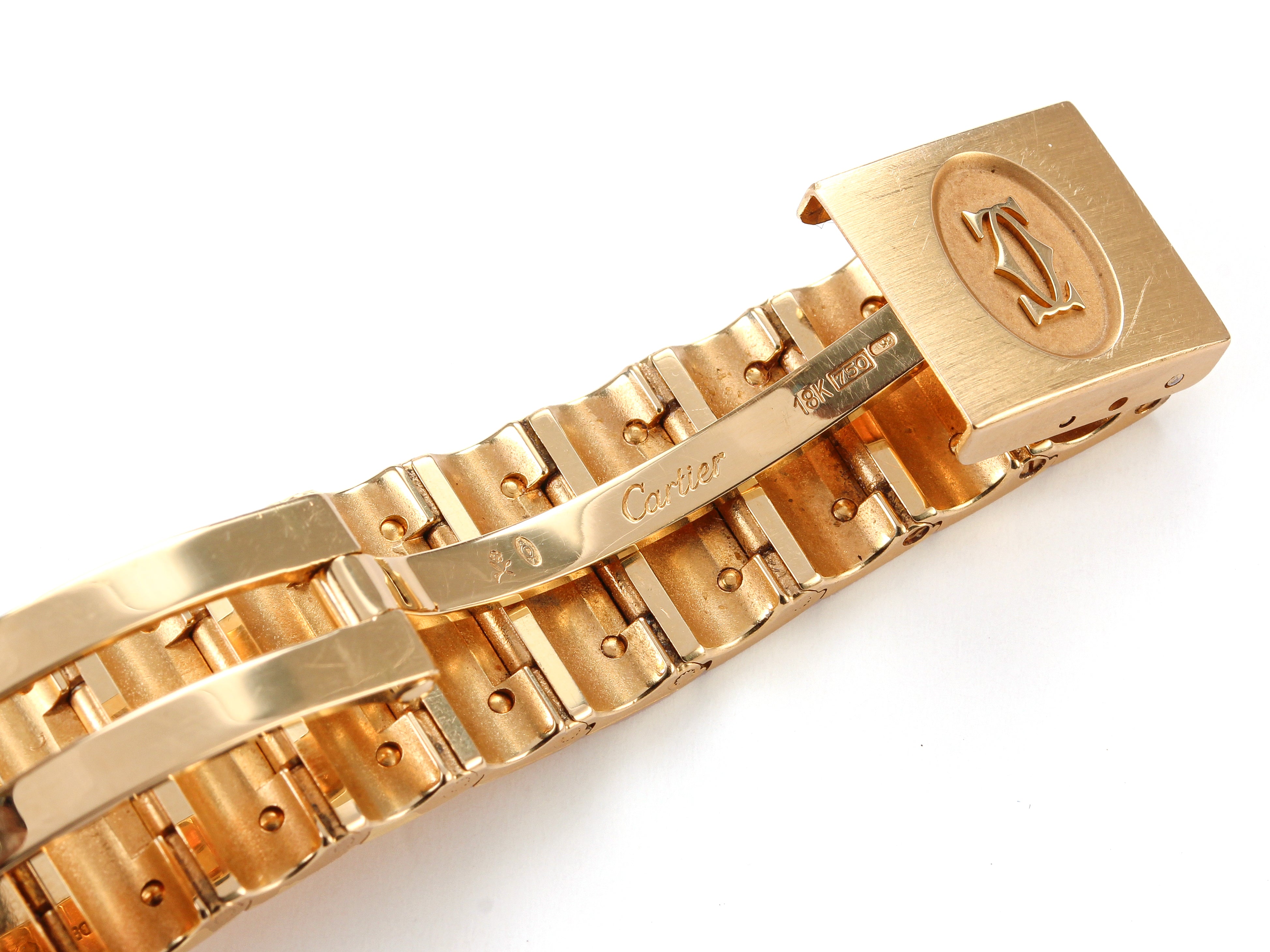 Santos de Cartier '0194' Yellow Gold and Diamond Bezel