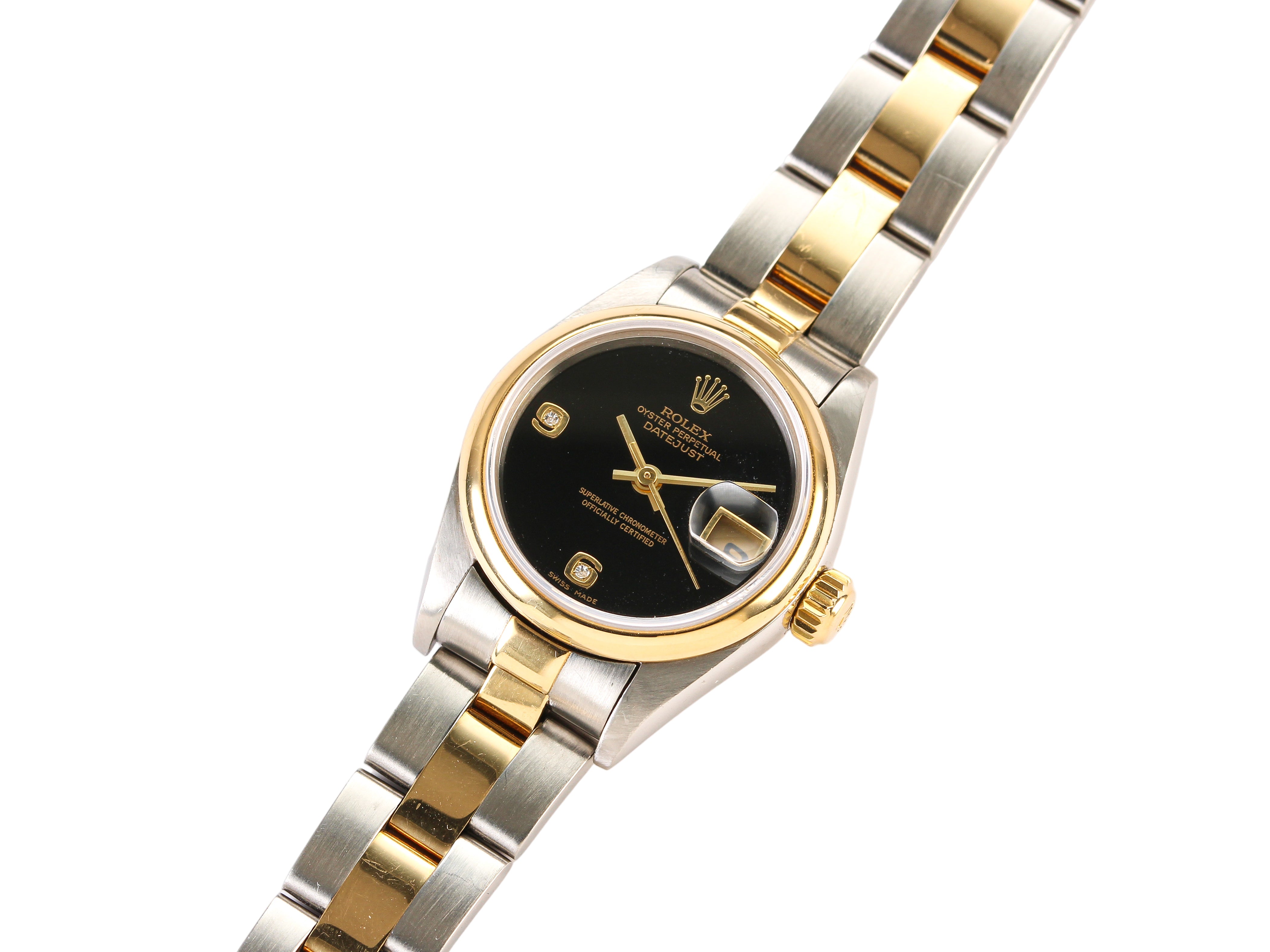 Rolex Datejust '79163' Onyx Dial 18K Yellow Gold/Stainless Steel