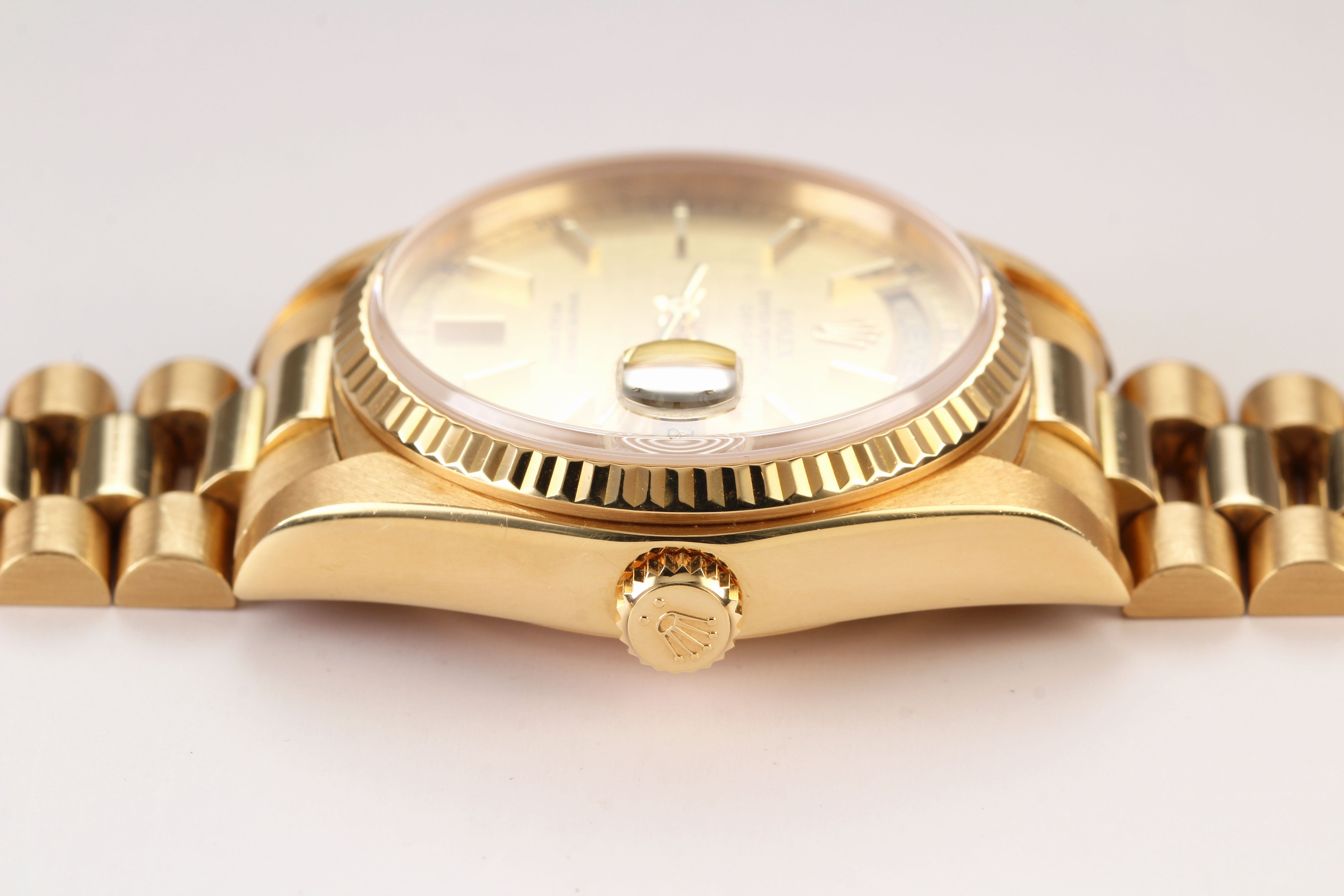 Rolex Day-Date 36mm '18038' 18K Yellow Gold Linen Dial