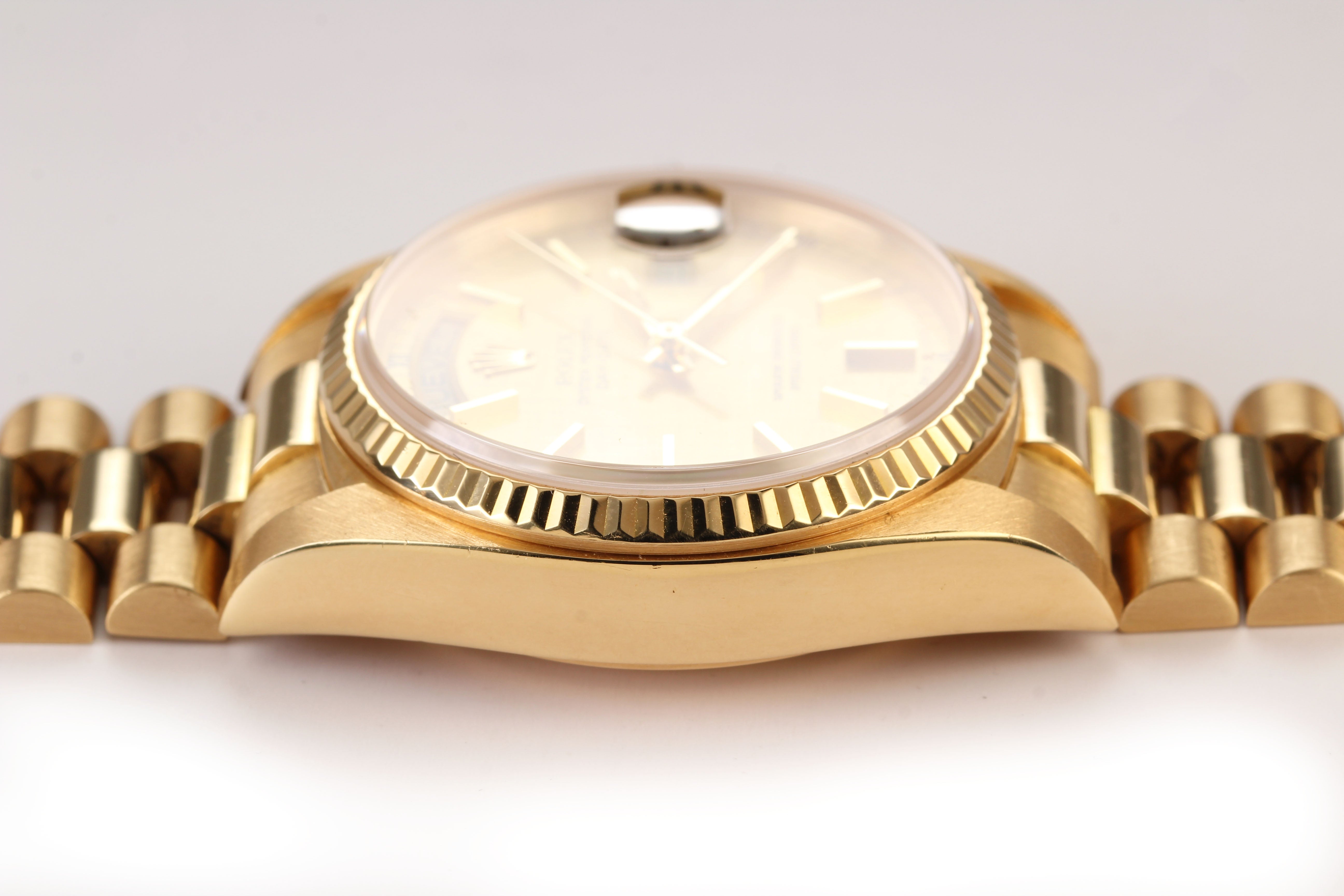 Rolex Day-Date 36mm '18038' 18K Yellow Gold Linen Dial
