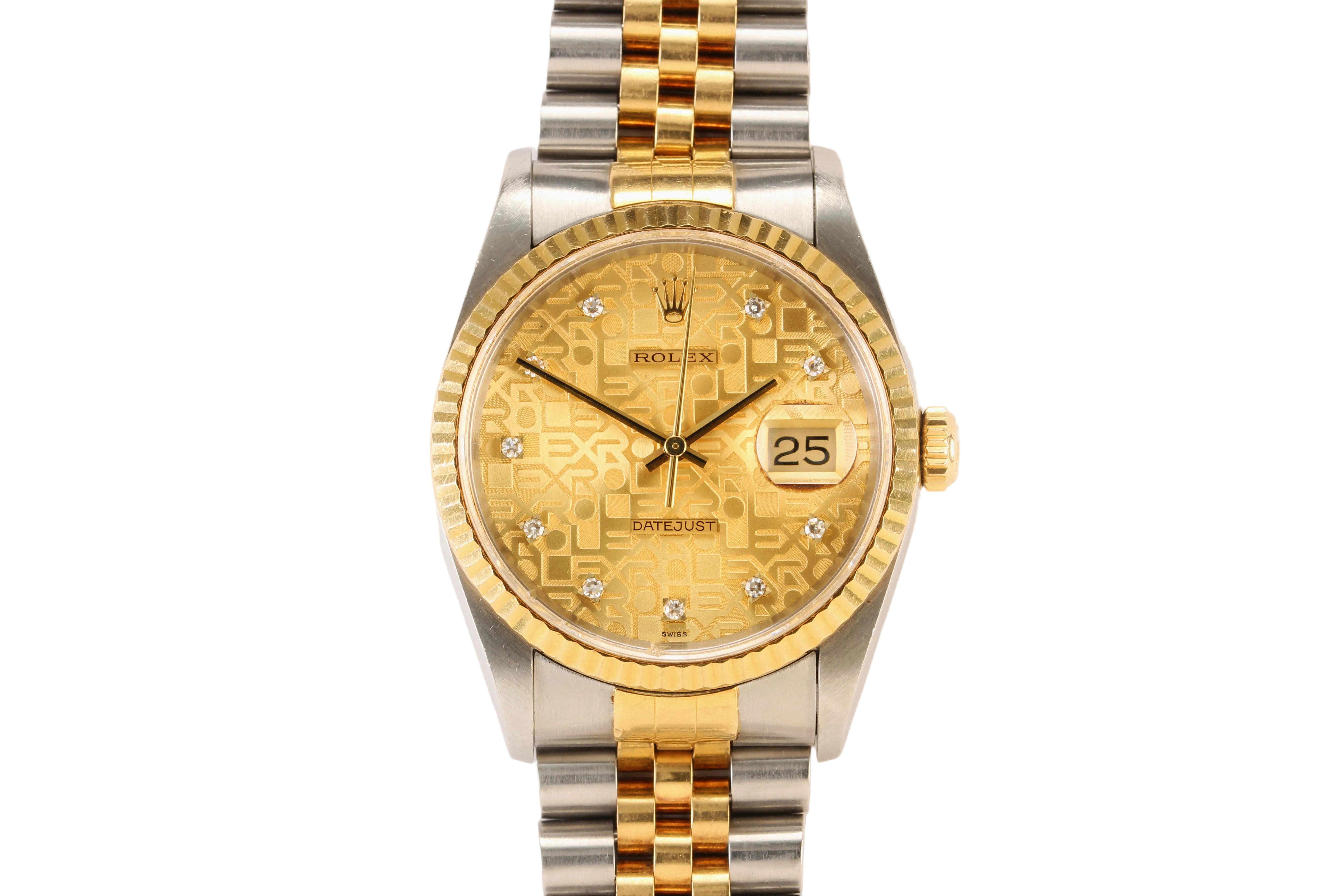 Rolex Datejust 31mm '68273' Champagne Anniversary Dial 18K Yellow Gold/Stainless Steel