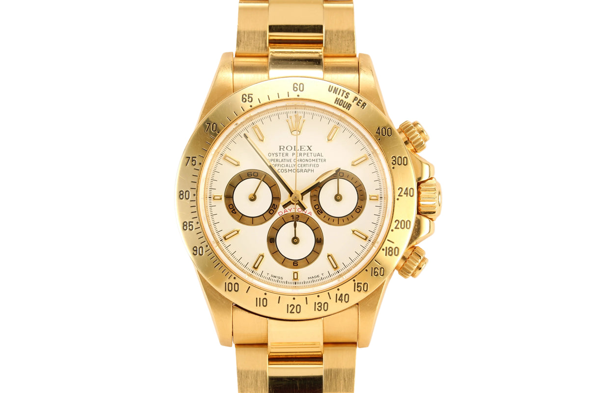 Rolex Daytona '16528' White Dial 40mm 18K Yellow Gold