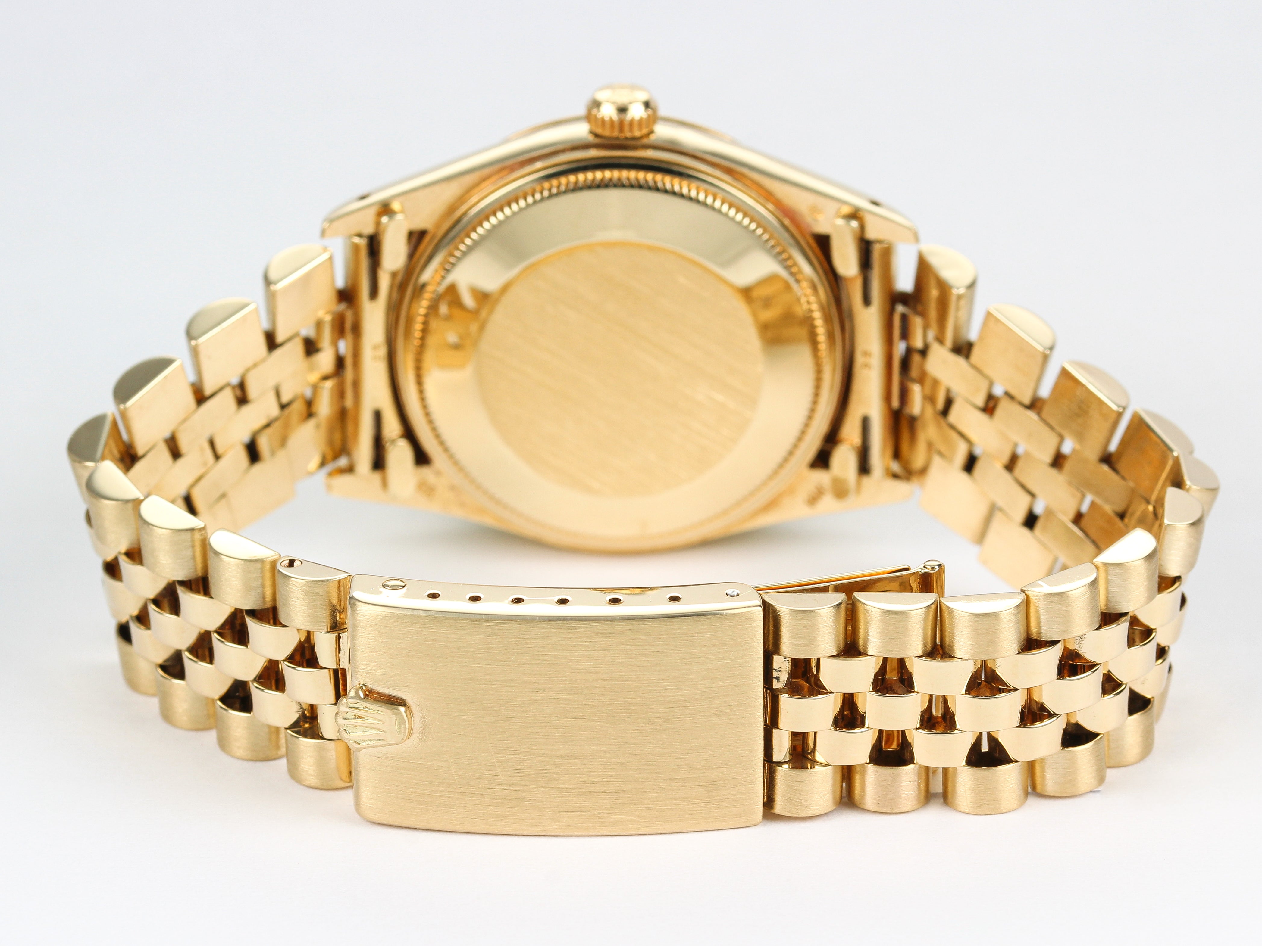 Rolex Date 15000 Champagne Dial in 14K Yellow Gold Case and Jubilee Bracelet
