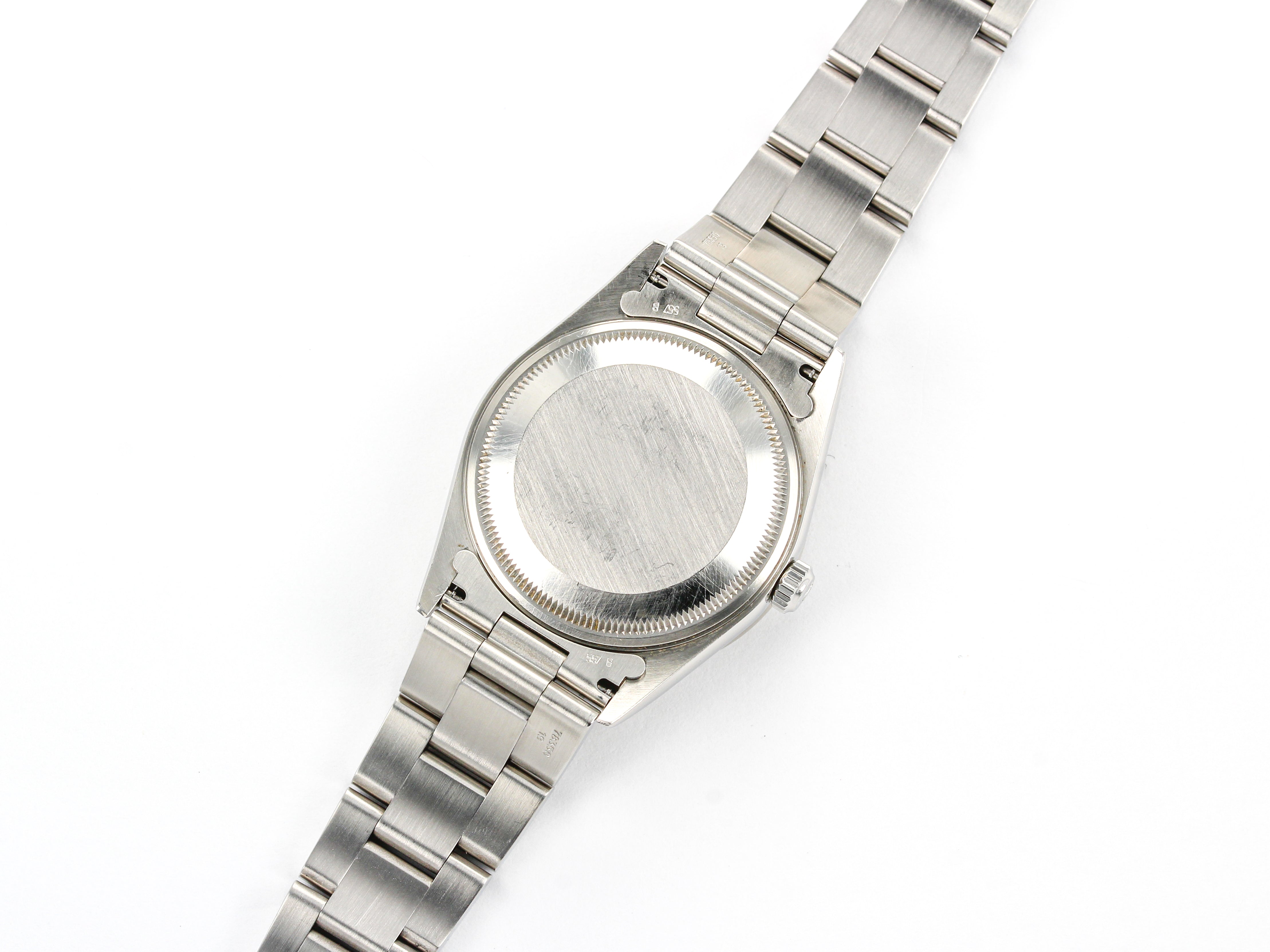 Rolex Date 15210 White Dial in Steel Case and Bracelet with Papers