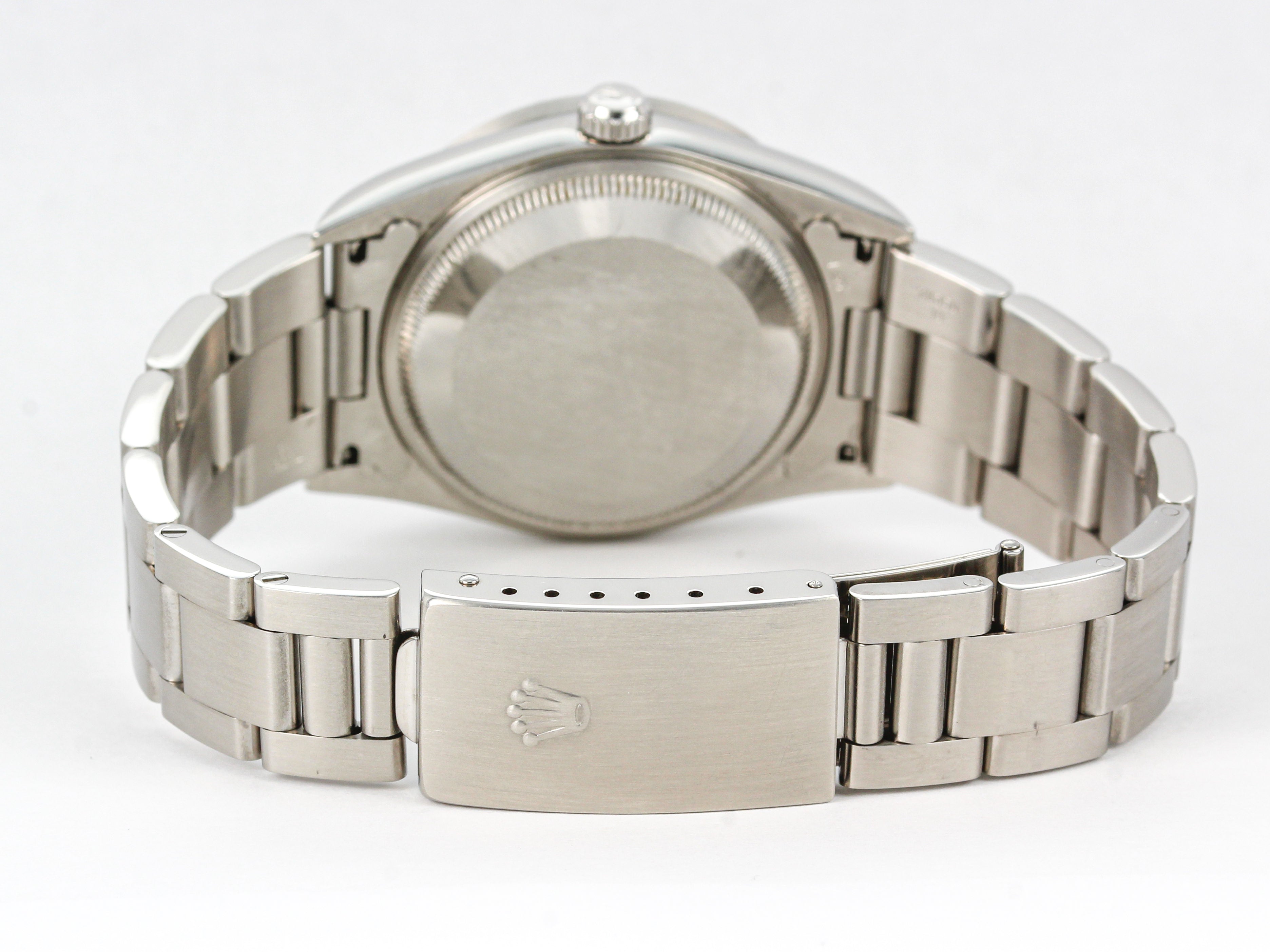 Rolex Date 15210 White Dial in Steel Case and Bracelet with Papers